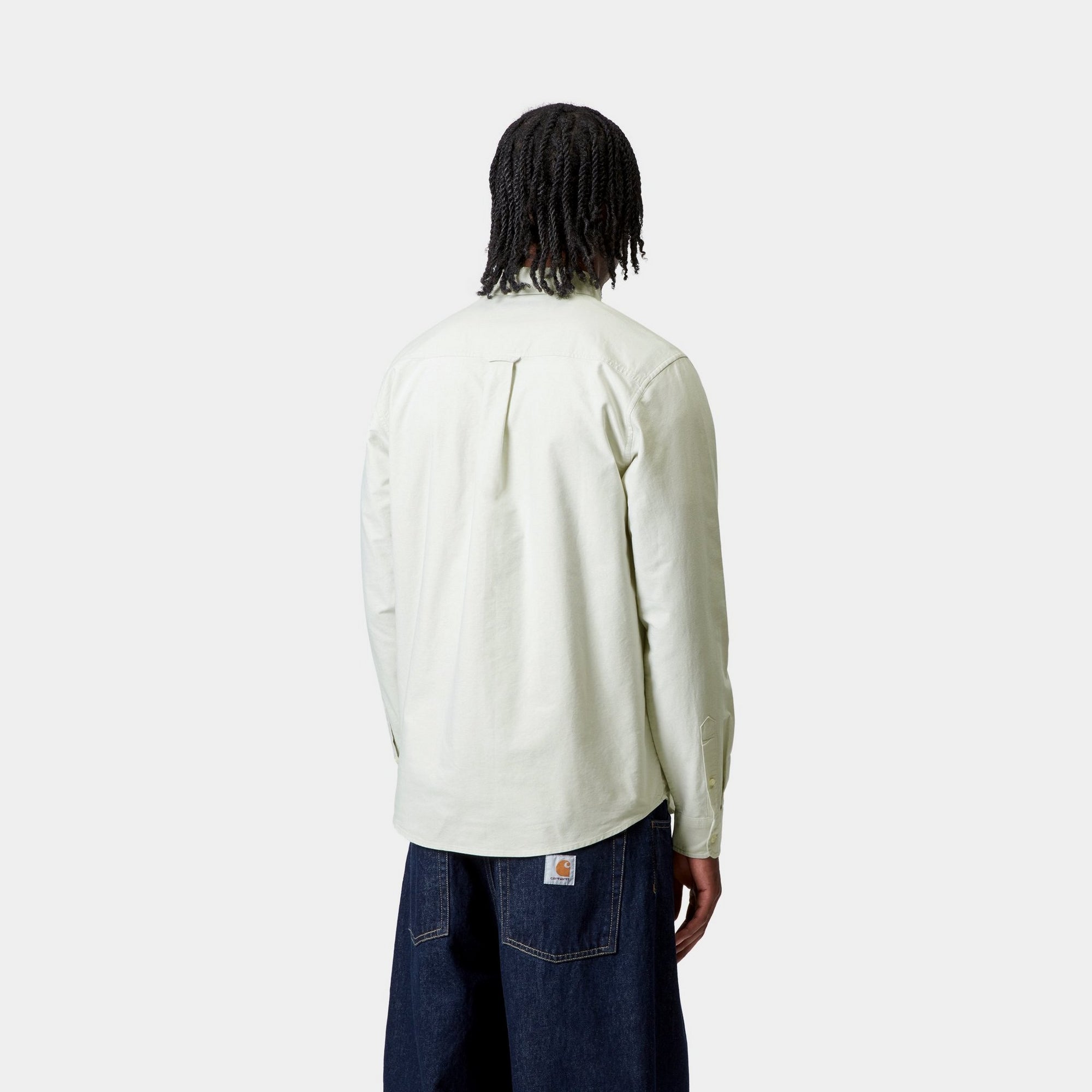 C Logo Shirt - Pale Olive & White Cotton T-Shirt for Men & Women | Casual Wear, Street Style, Everyday Outfit