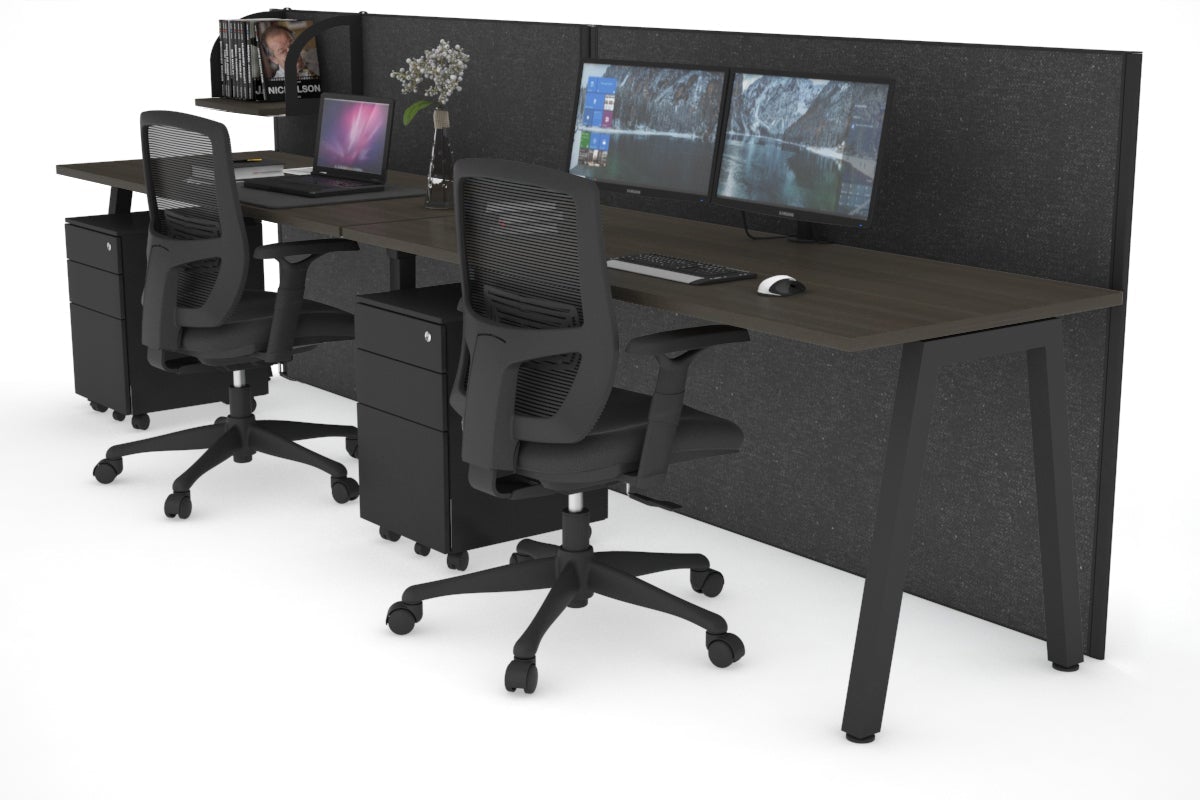 Horizon Quadro 2-Person Standing Desk | 1600L x 700W Adjustable Height Office Workstation | Perfect for Shared Workspaces & Home Offices