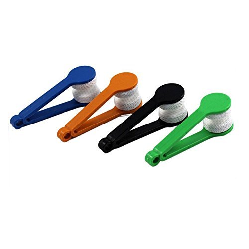 Onwon 5-Pack Mini Microfiber Glasses Cleaner Set with Soft Brush - Eyeglass & Sunglasses Cleaning Tool Kit (Random Colors) - Perfect for Travel, Office, and Everyday Use