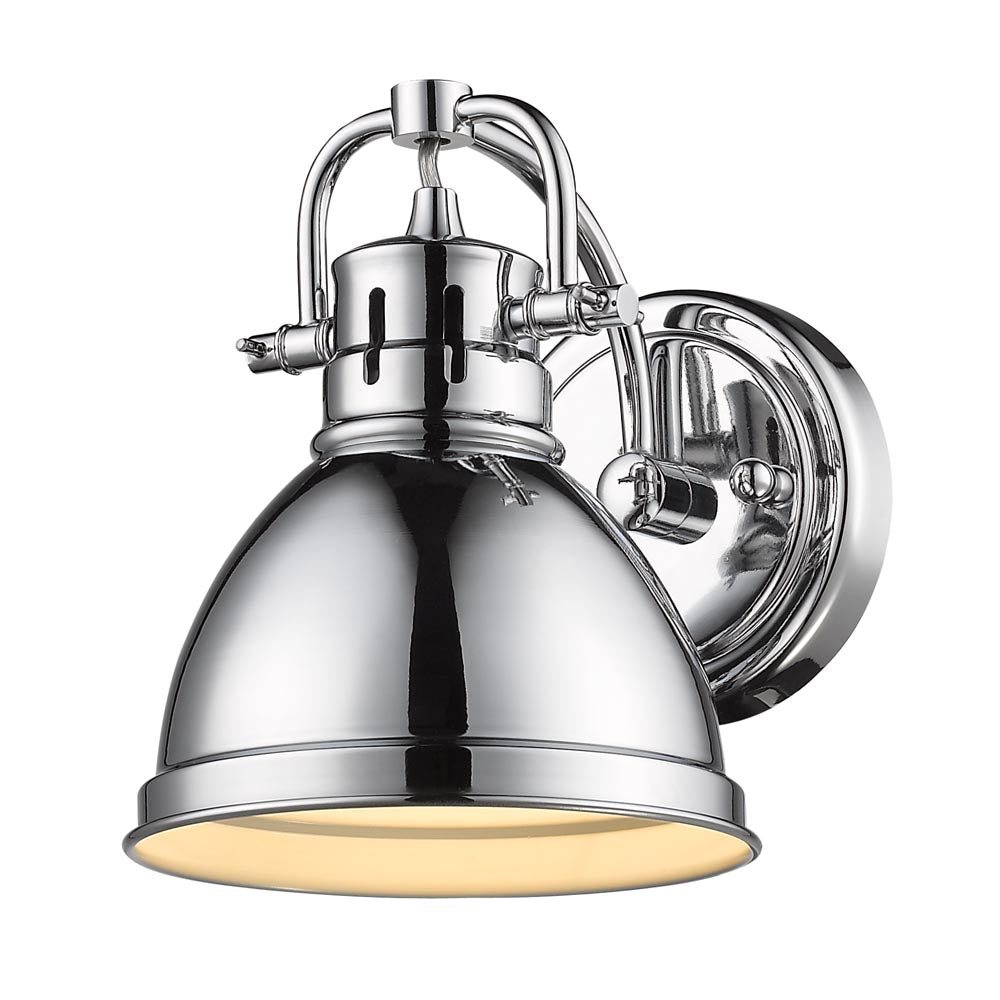 Chrome Finish Elm 1-Light Bathroom Vanity Light Fixture - Perfect for Modern Bathrooms and Powder Rooms