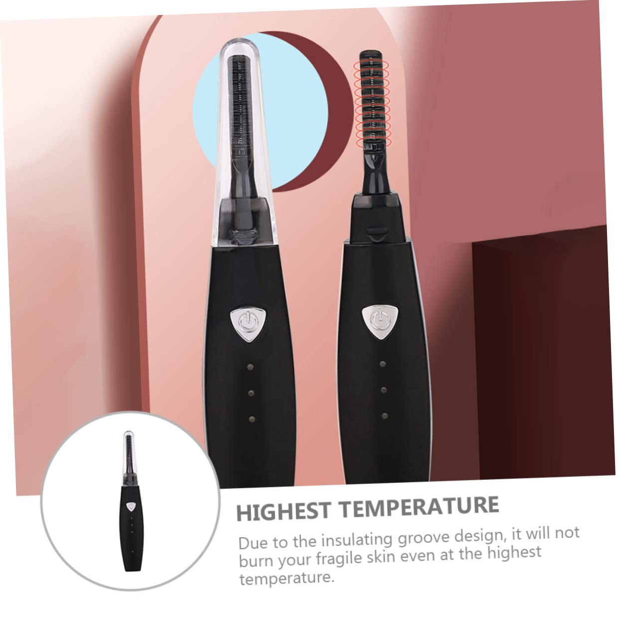 PLAFOPE Electric Eyelash Curler - Heated Lash Curling Tool with Glass Jars for Yogurt Maker, Durable Electronic Makeup Tool for Perfect Lashes | Great for Home Use, Travel & Professional Makeup Artists