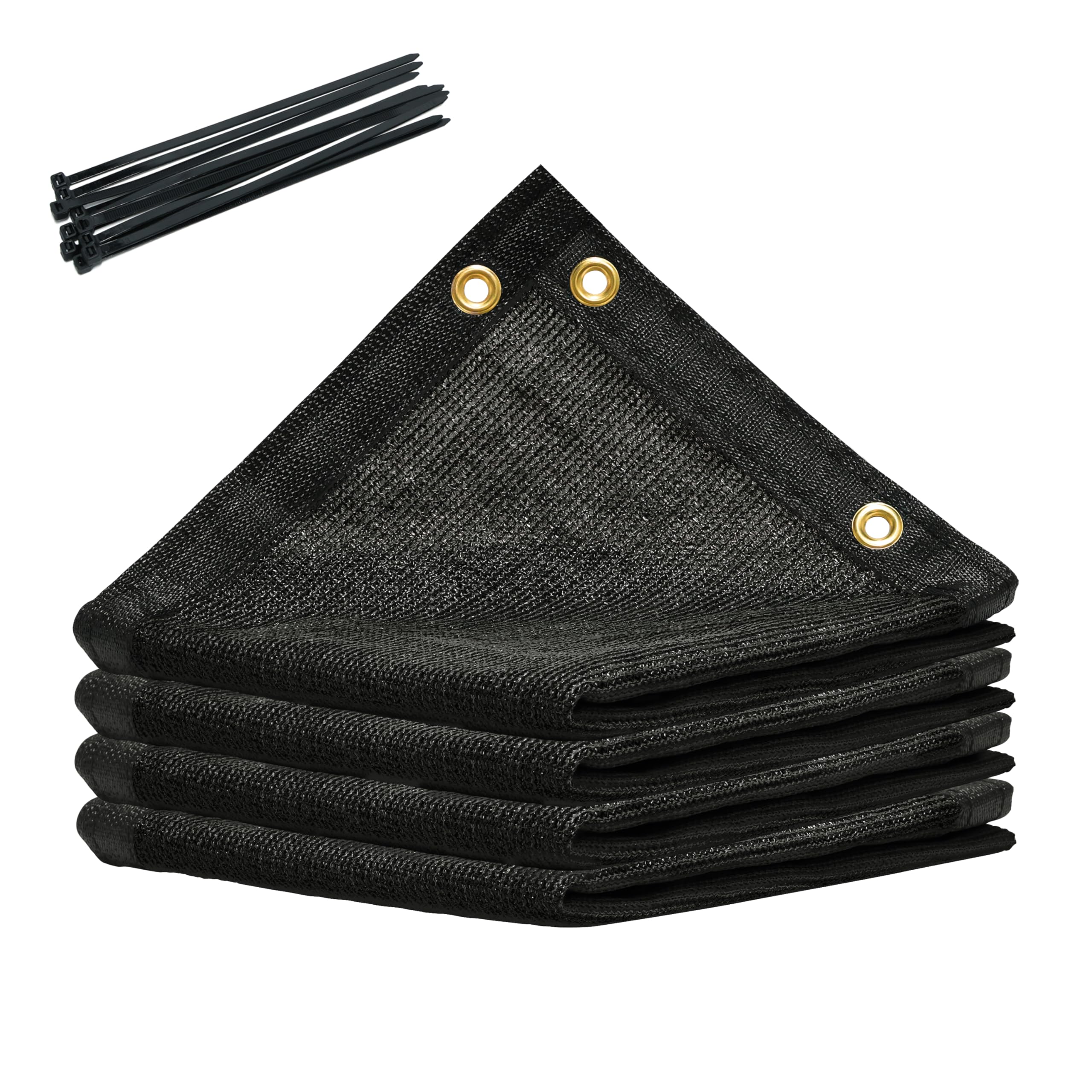 Royal Shade 6' x 4' Black 90% UV Blocking Shade Cloth - Heavy Duty Mesh Tarp with Grommets for Dog Kennel Cover, Fence Privacy Screen, Greenhouse, Chicken Coop & Pet Playpen - Custom Sizes Available - Perfect for Outdoor Shade Solutions & Garden Protection