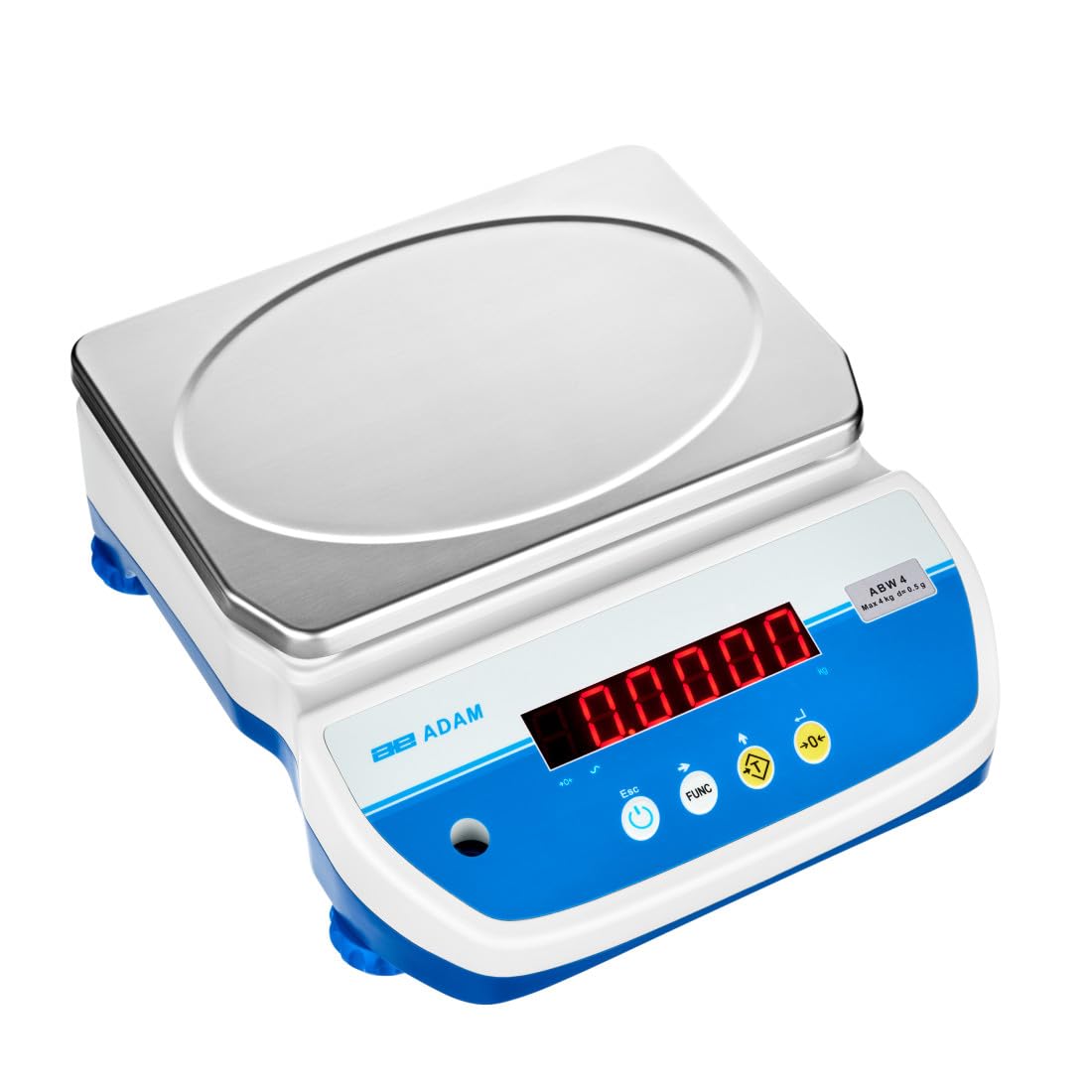 Adam Equipment ABW-4 Waterproof Digital Bench Scale 4kg x 0.5g Precision, IP67 & NSF Certified - Food Grade Washdown Scale for Professional Kitchens, Food Production & Industrial Use