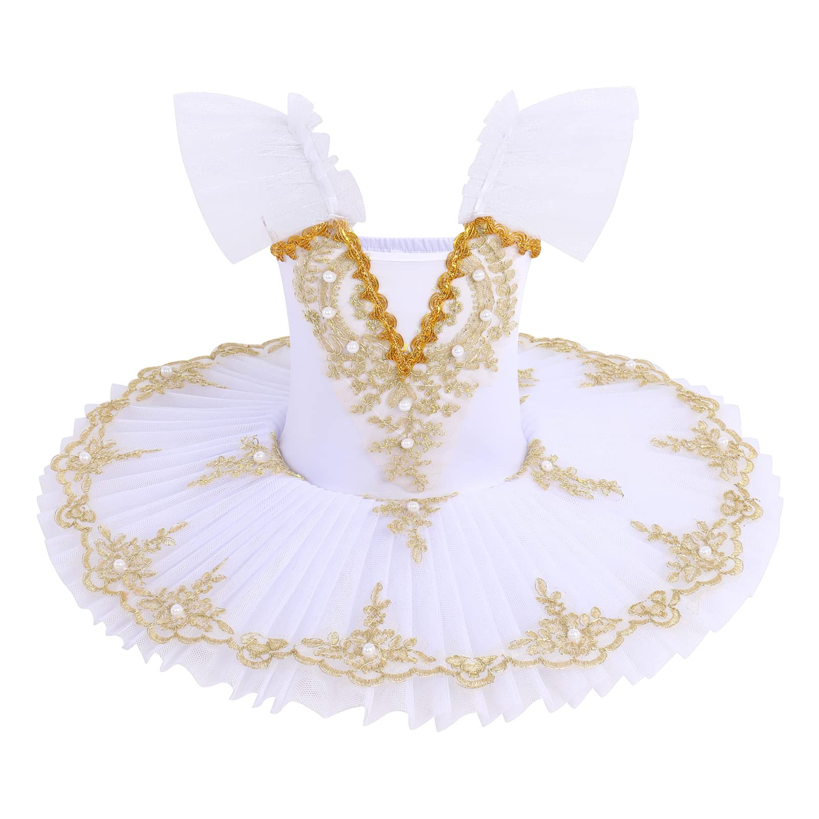 Swan Lake Ballet Leotard with Tutu Skirt - Girls Ballet Dance Costume for Performance, Recital & Competition - Princess Ballerina Outfit for Toddler & Kids
