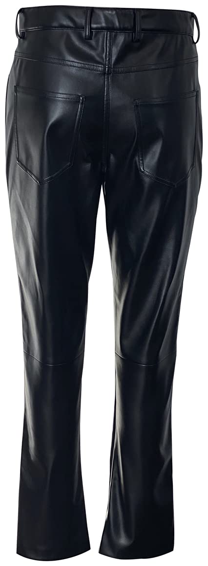 Premium Men's Genuine Leather Pants for Motorcycle Riding & Fashion | Slim Fit Biker Trousers for Casual & Night Out | Durable & Stylish Leather Pants for Men