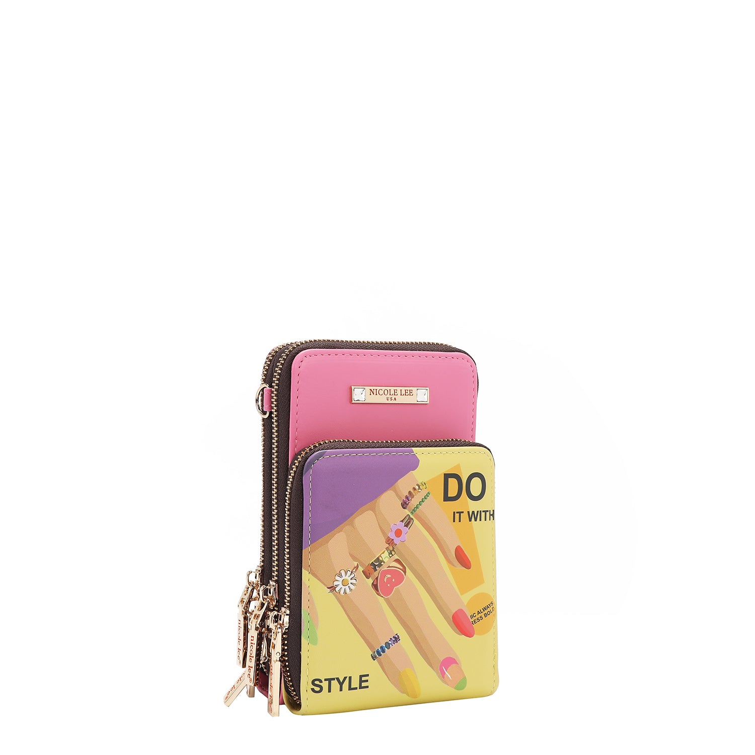 Multi-Zip Crossbody Phone Case - Secure & Stylish for Travel, Shopping, and Everyday Use