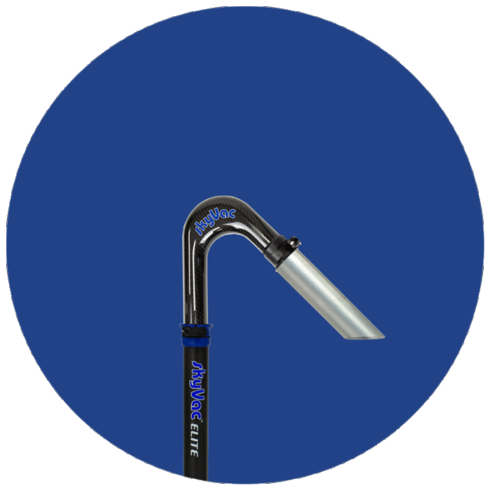 SkyVac®️ Hybrid Clamped Pole Set with Hose, Neck & End Tools - Professional Gutter Cleaning Kit for Home & Roof Maintenance (Choose Your Tools) - Perfect for Residential and Commercial Use