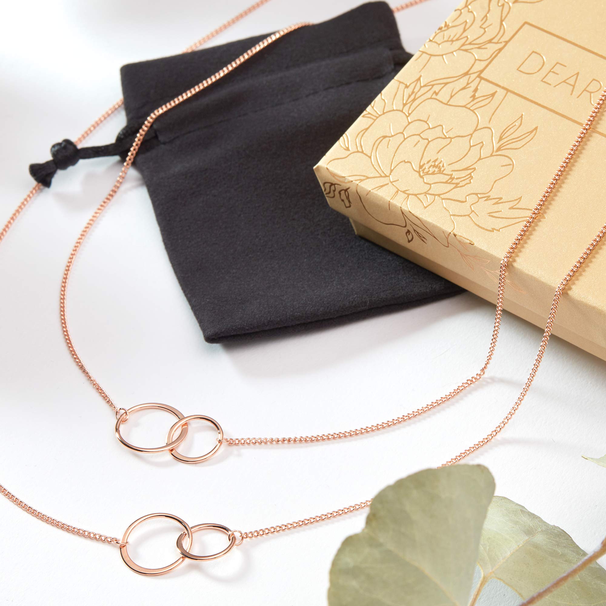Sister Necklace Gift Set - Heart Shaped Pendant with Matching Card for Birthday, Christmas, Anniversary & Special Occasions | Perfect for Sisters, Best Friends & Loved Ones