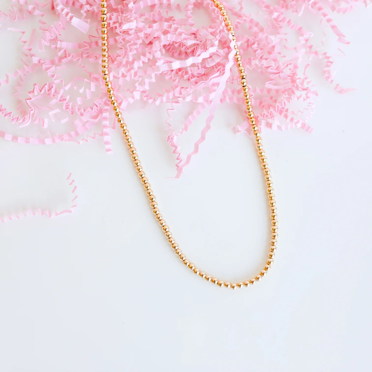 3mm Beaded Blonde Necklace - 16 Inch Adjustable Length for Women | Perfect for Casual Wear, Parties & Special Occasions