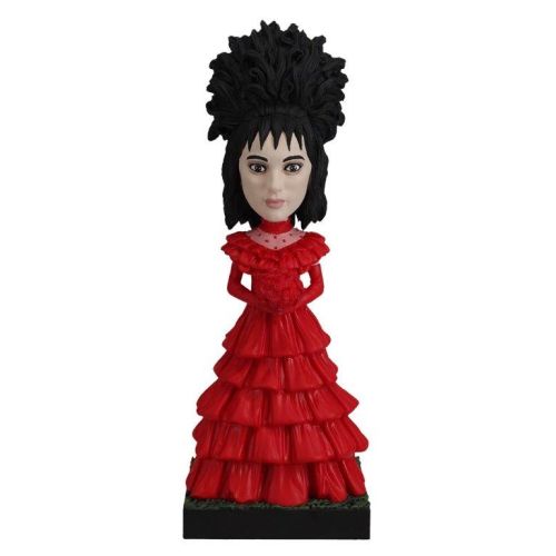 Beetlejuice Lydia Red Wedding Dress Bobblehead Figure - Collectible Movie Character Doll for Halloween, Cosplay, and Home Decor