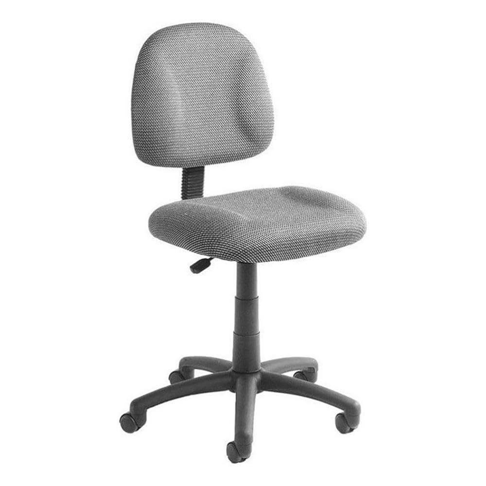 Ergonomic Adjustable Posture Office Chair with Fabric/Nylon Seat - Gray - Perfect for Home Office, Gaming & Workspace Comfort