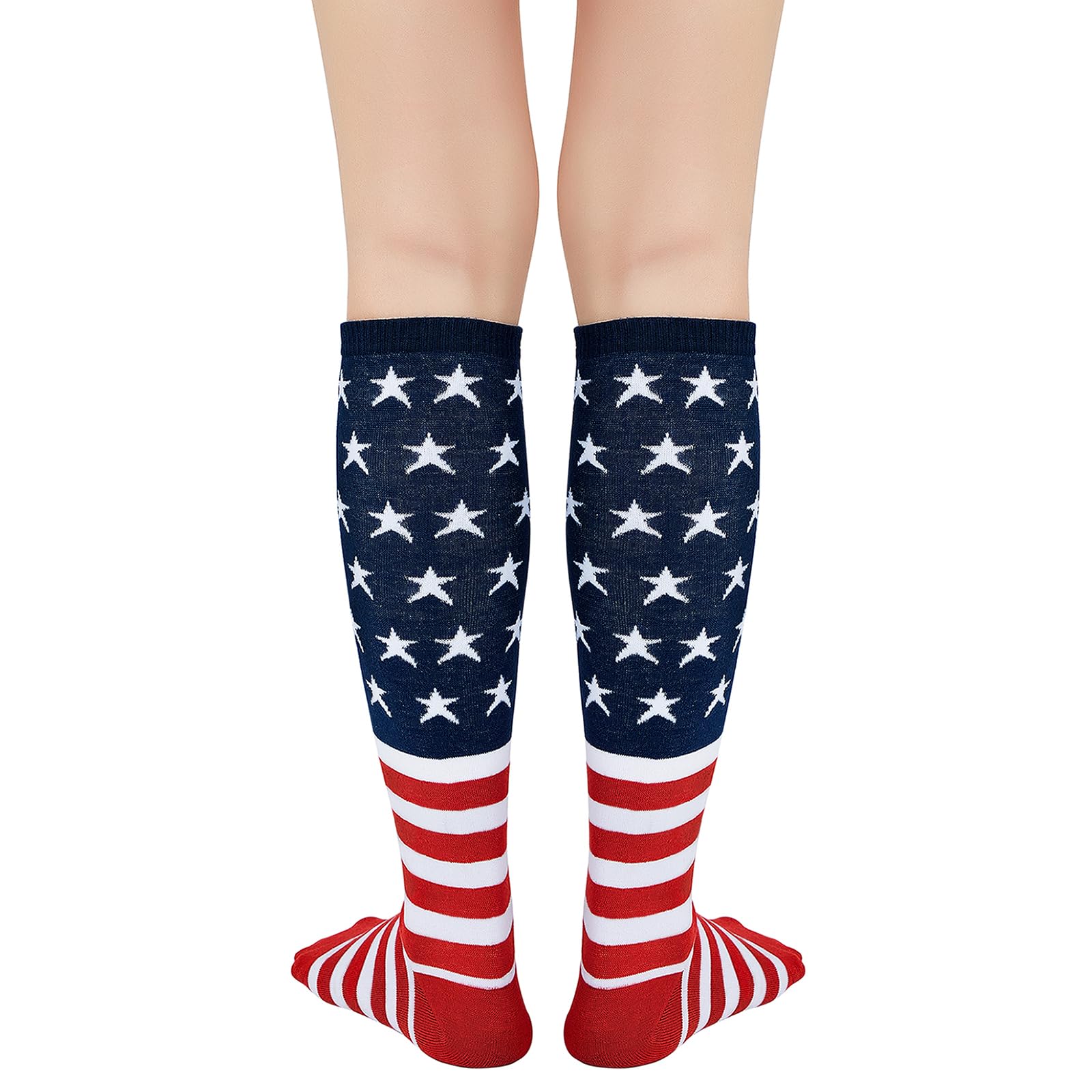 Women's Athletic Knee High Socks - Breathable Sports Thigh High Stockings with Striped Design for Running, Hiking & Workout - Perfect for Outdoor Activities, Gym & Casual Wear