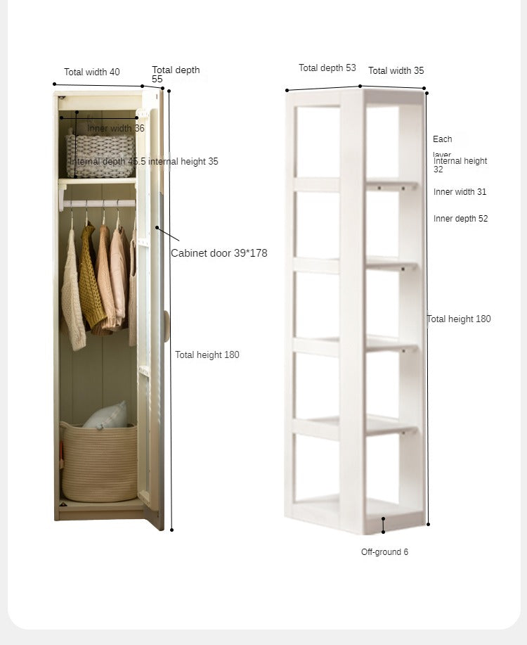 Pine Solid Wood Kids Wardrobe - Durable & Stylish Storage for Bedroom, Nursery, or Playroom - Perfect for Organizing Clothes, Toys & Accessories