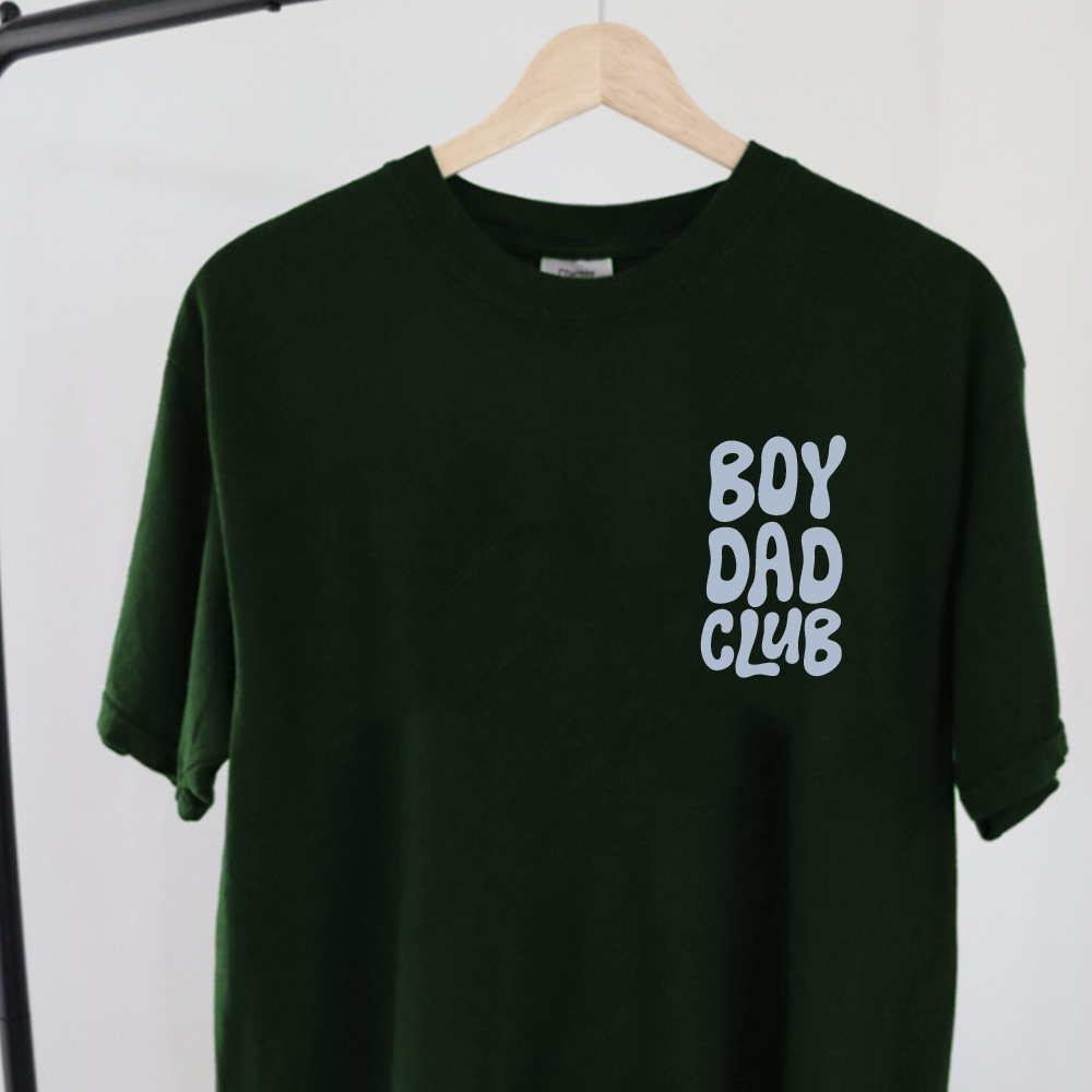 Boy Dad Club Pocket Logo T-Shirt - Comfortable Cotton Tee for Proud Fathers | Perfect for Casual Wear, Family Outings & Father-Son Bonding
