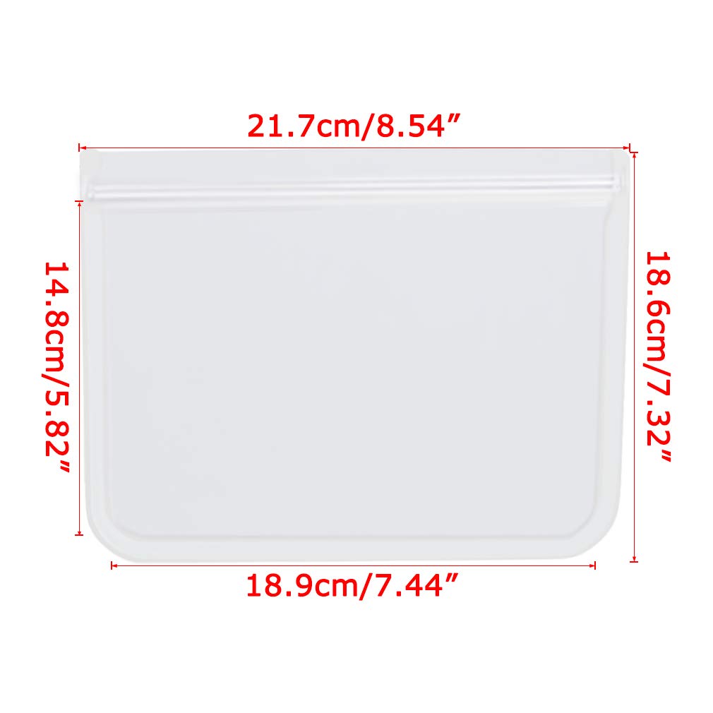 RLAVBL 10 Pack Reusable Freezer Bags - Airtight Food Storage Bags for Vegetables, Liquids, Snacks, Meat & Sandwich (8.46x7.28 Inch) | Perfect for Meal Prep, Freezing, Sous Vide & On-the-Go Snacks