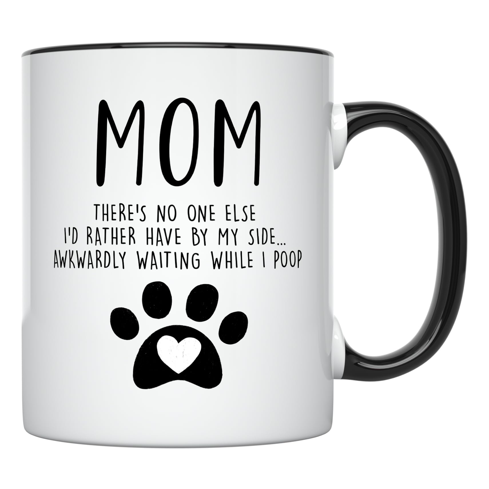 Best Dog Mom Ever Mug - 11oz Ceramic Coffee Cup with Black Handle for Dog Lovers - Perfect Gift for Women, Dog Owners & Pet Lovers - Ideal for Coffee, Tea & Hot Drinks at Home or Office