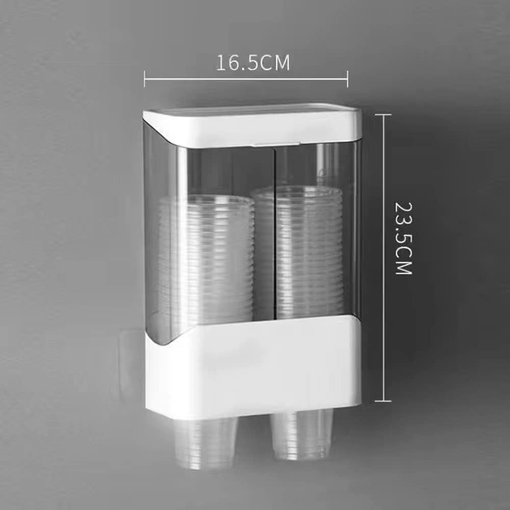 Wall-Mounted Pull Type Disposable Paper Cup Dispenser - Waterproof & Dustproof Bathroom Cup Holder for Home, Office, and Public Restrooms | Ideal for Handwashing Stations, Water Coolers, and Hygiene Areas
