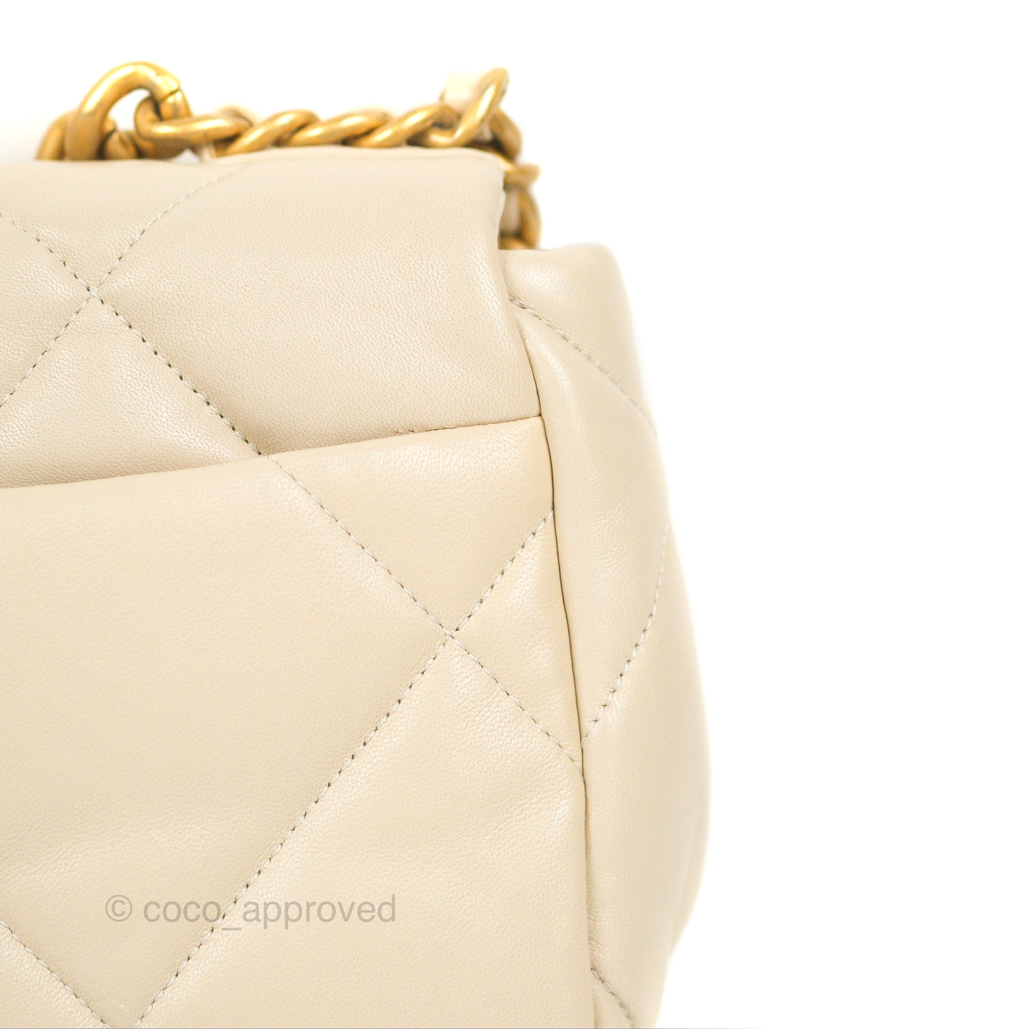 Chanel 19 Small Handbag in Ivory Beige with Mixed Hardware - Luxury Crossbody Bag for Women, Perfect for Everyday Use & Special Occasions