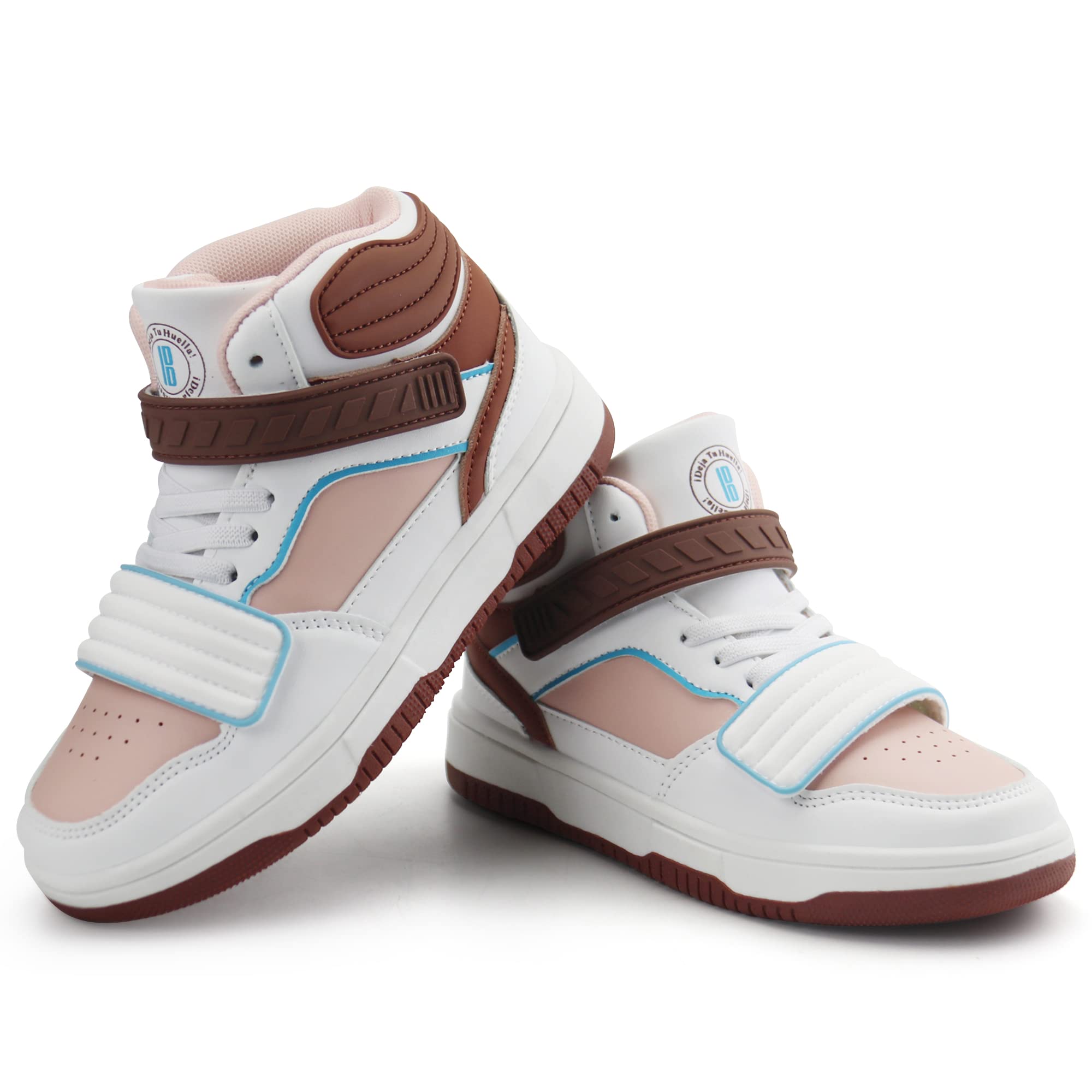 Brooman Kids Basketball Shoes - High Top Sneakers for Girls & Boys - Non-Slip School Sports Shoes for Basketball, Running & Playground Activities