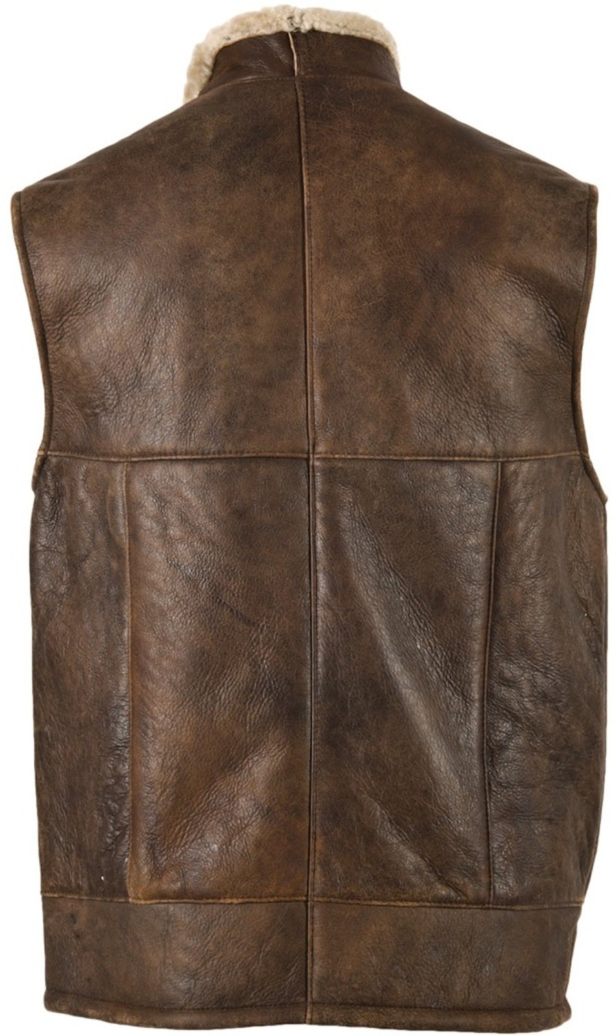 Premium Men's Sheepskin Leather Vest - Genuine Full Sheepskin Body Warmer for Men (Sizes 38-48) | Winter Fashion, Outdoor Activities & Casual Wear
