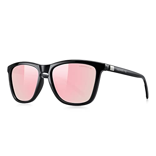 Black Frame/Pink Mirror Lens/Black Temples