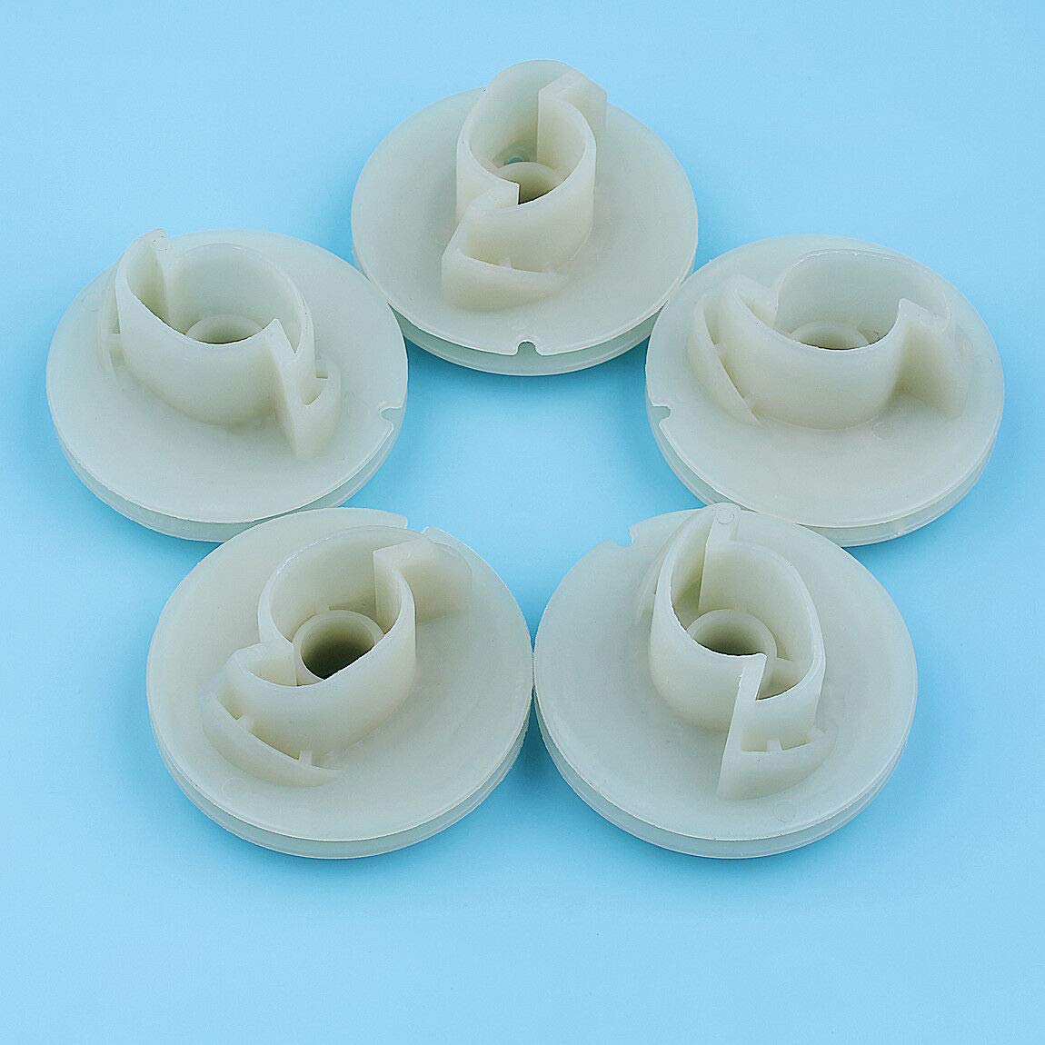 5Pcs Recoil Starter Pulley Replacement Parts for Poulan Husqvarna Chainsaw 435 435E - Compatible with Model 504597101 & Huq - Perfect for Chainsaw Maintenance & Repair