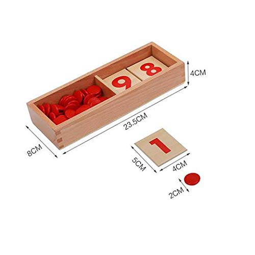 Adena Montessori Cards & Counters - Educational Math Games, Number Counting Toys for Kids, Perfect for Homeschooling & Classroom Learning