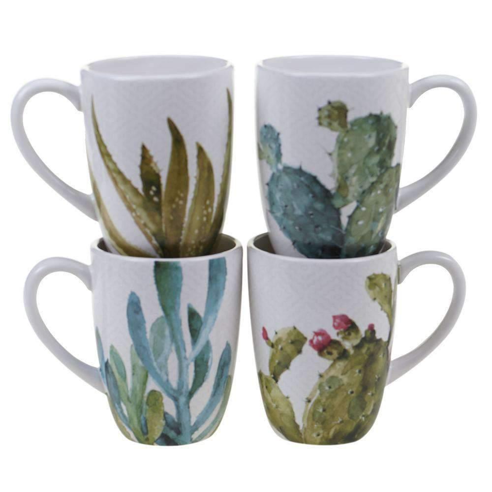 Cactus and Succulent Design Coffee Mugs - Ceramic Plant Lover's Cup for Home, Office, or Gift - Perfect for Tea, Coffee, and Hot Beverages