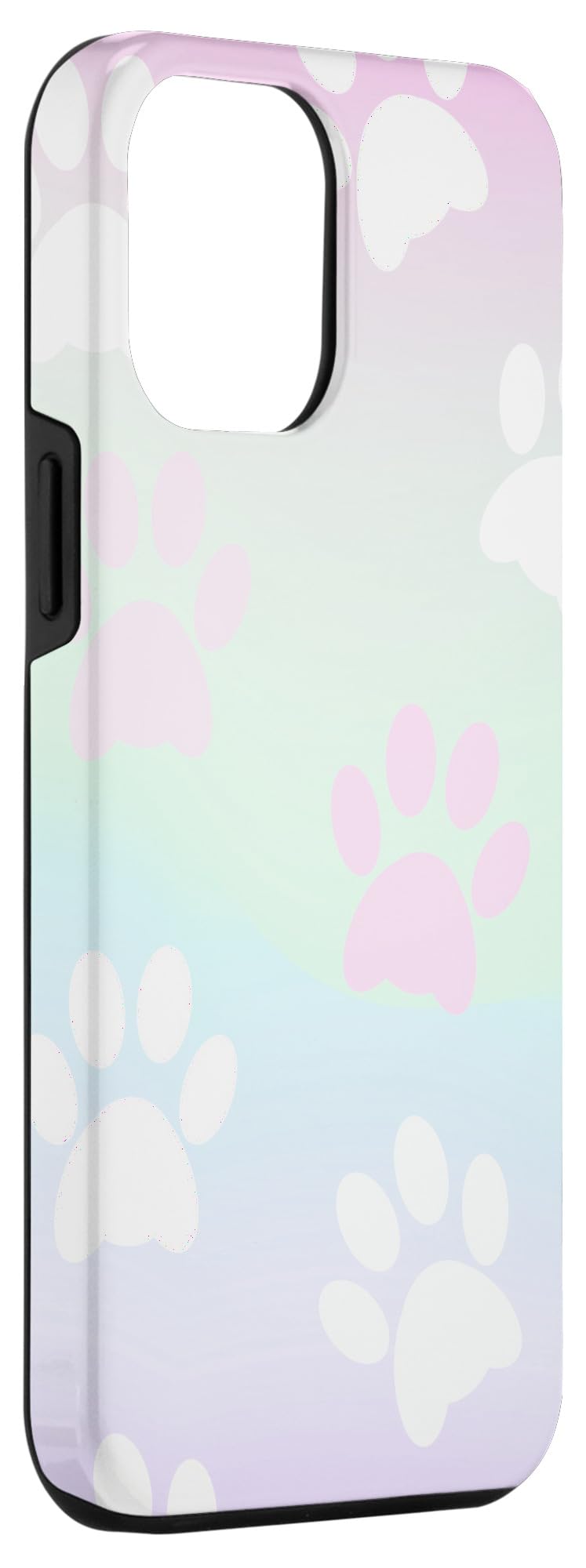 iPhone 12 Pro Max Cute Pink Dog Paw Print Phone Case - Durable Protective Cover for Dog Lovers & Pet Owners - Perfect Gift for Dog Moms, Daily Use & Outdoor Activities