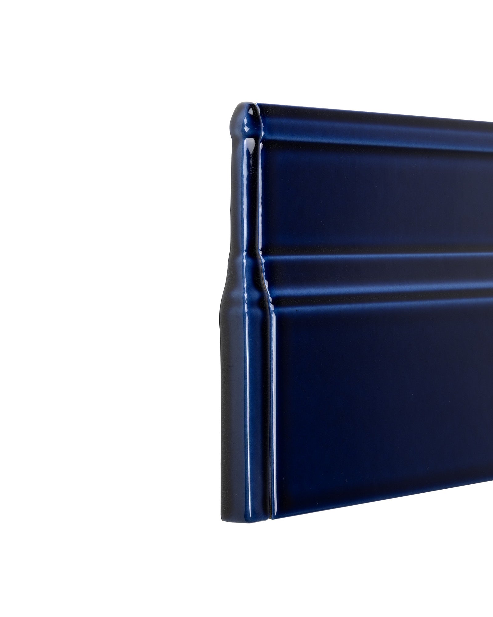 Kakel Victoria Corner Piece for Floor Baseboard in Ultramarine Blue - Perfect for Bathroom and Kitchen Tile Edging