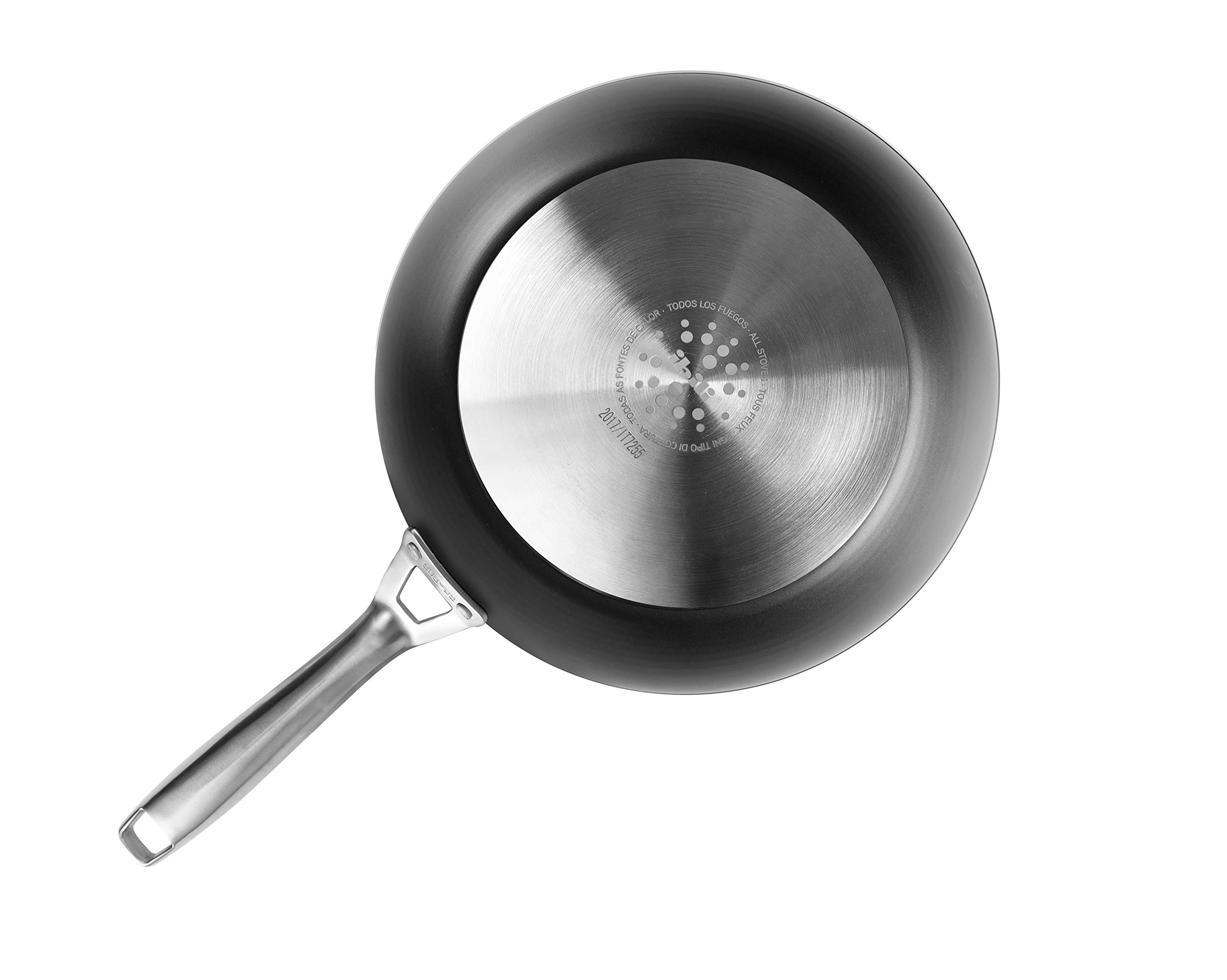 IBILI Titan 30cm Non-Stick Wok Pan - Black Aluminum Stir Fry Pan with Lid - 52 x 52 x 9 cm - Perfect for Asian Cooking, Stir Frying & Home Kitchen Use