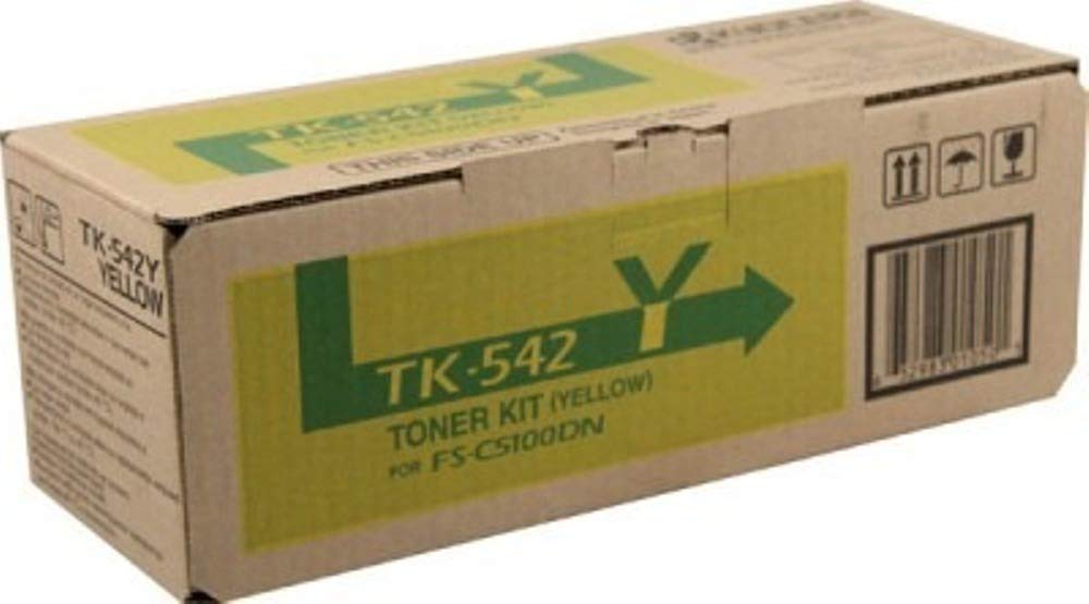 KYOCERA TK-542Y Yellow Toner Cartridge (1T02HLAUS0) - Compatible with FS-C5100DN Color Laser Printer | High Yield 4000 Pages | Ideal for Office & Home Printing Needs