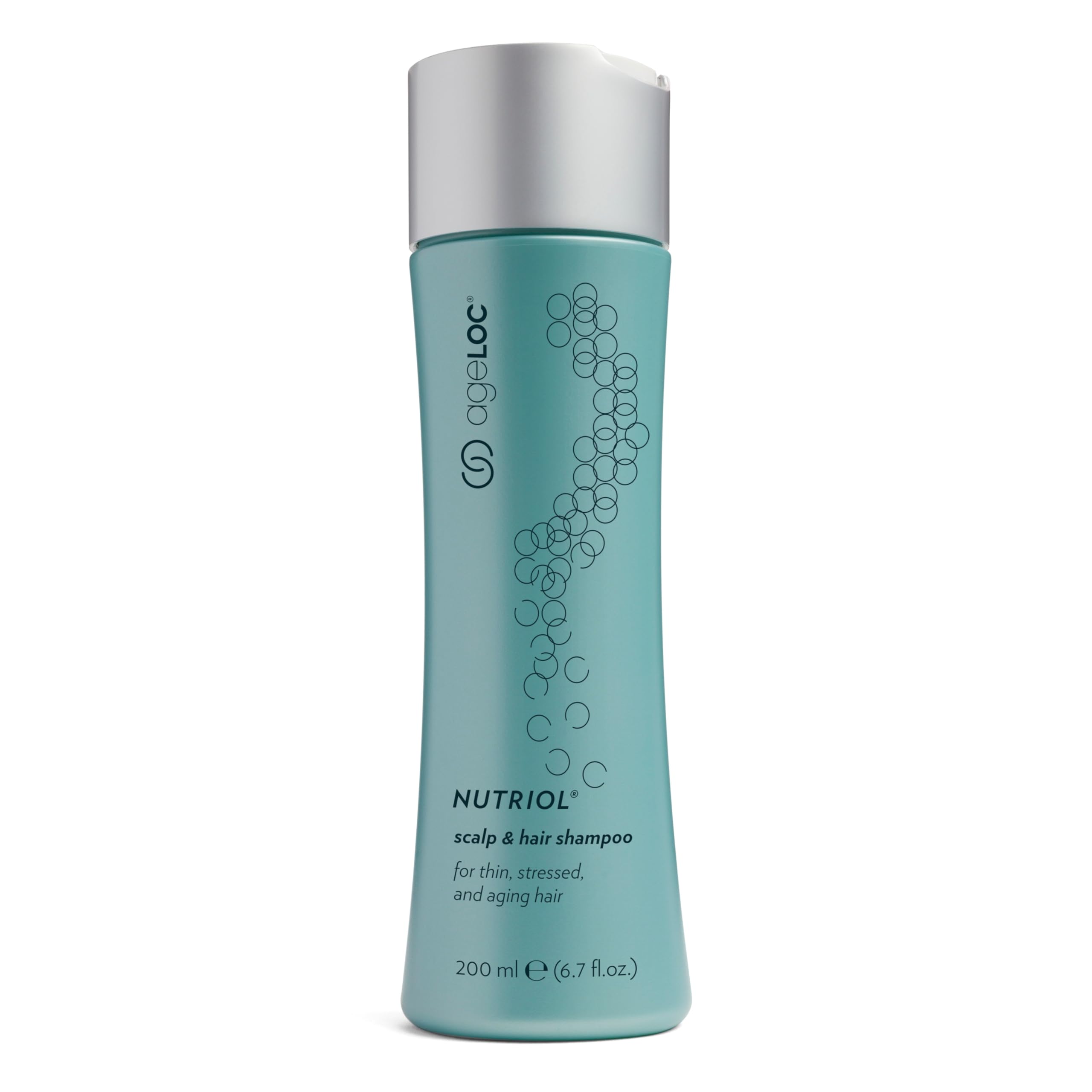 Nu Skin ageLOC Nutriol Scalp & Hair Shampoo 6.7 fl oz - Volumizing Formula with Vitamin E & Antioxidants for Dry, Damaged & Color-Treated Hair - Nourishes & Strengthens for Fuller, Healthier Hair - Ideal for Daily Use on All Hair Types - Perfect for Home, Travel & Salon Use