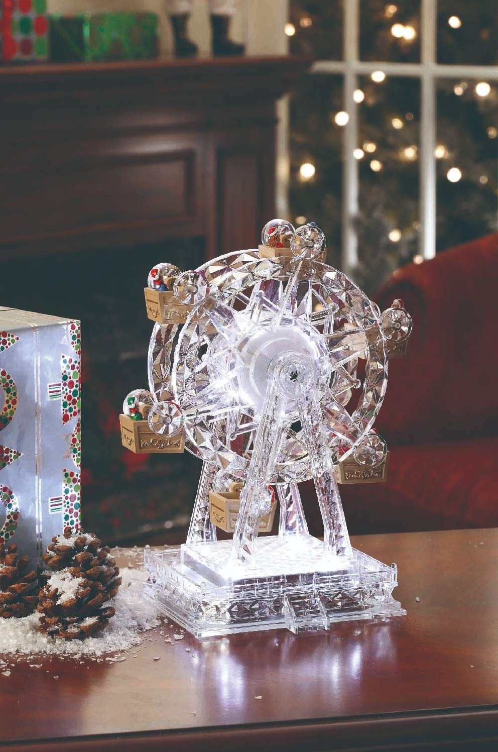 9.8 Inch Musical Christmas Ferris Wheel Toy with Santa's Helper Elves - Perfect Holiday Gift for Kids & Festive Home Decor