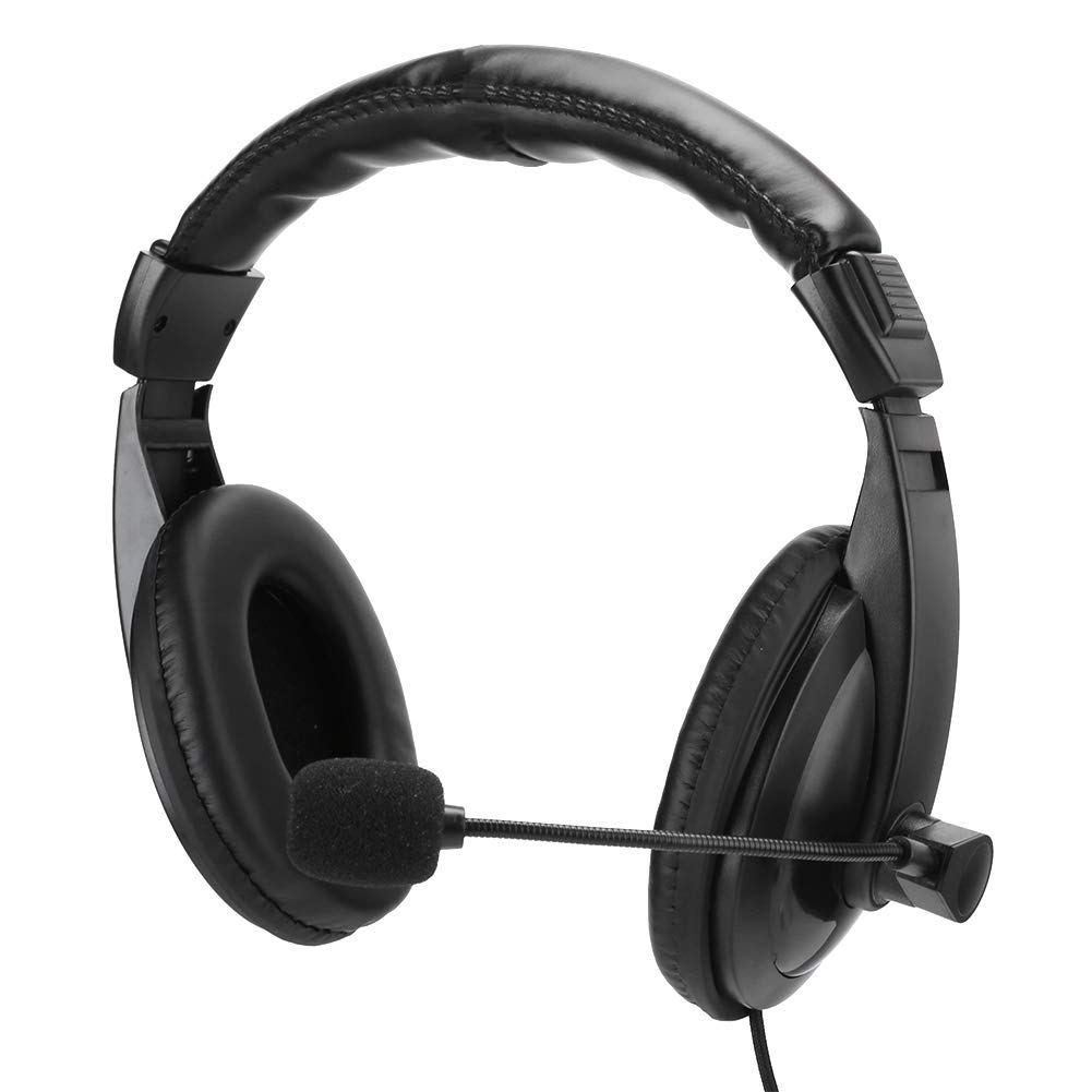 Topiky Professional Over-Ear Walkie Talkie Headset with Noise Cancelling Mic & PTT Button - Wired RF Communication Headset for Military, Security & Outdoor Use - Black