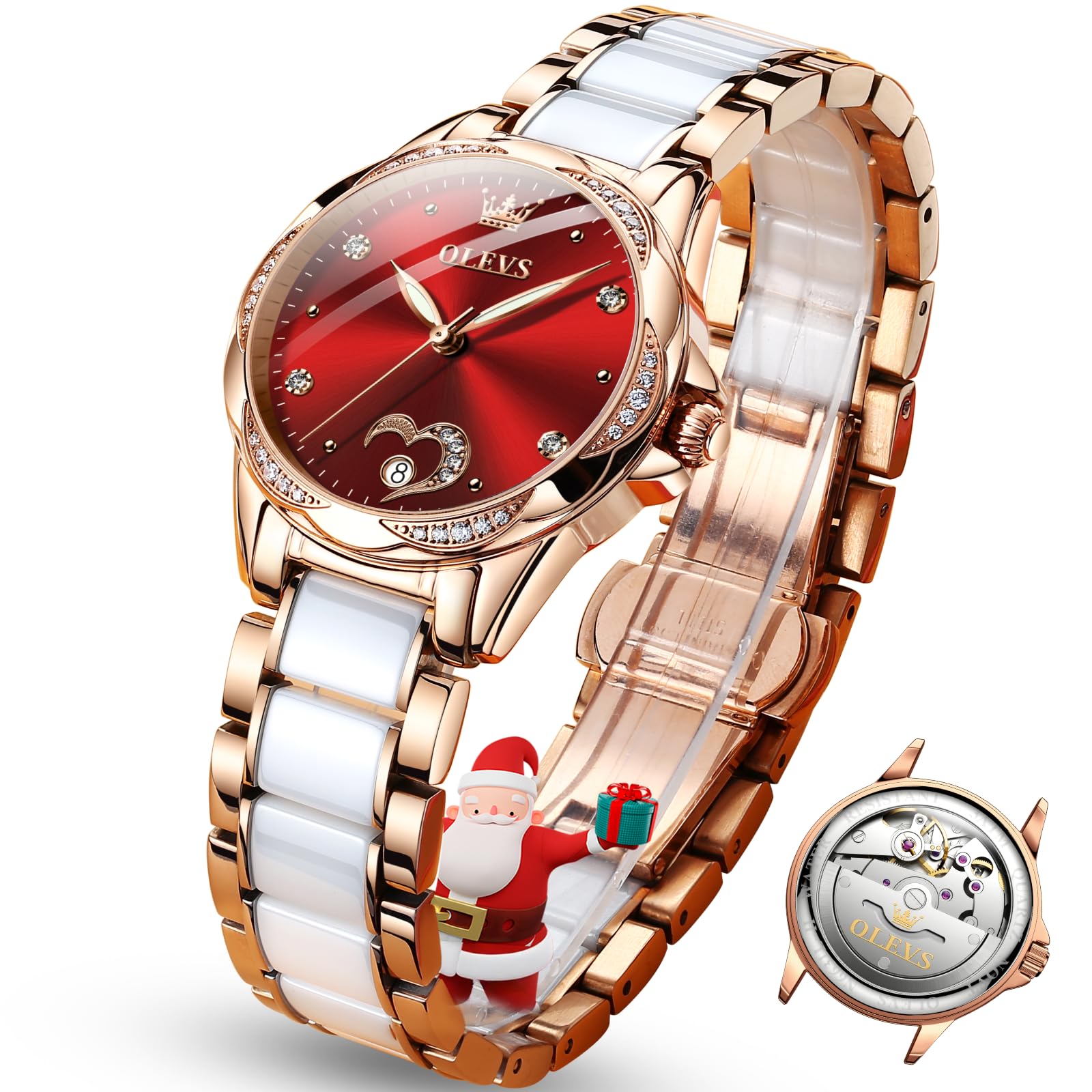 OLEVS Automatic Women's Watch - Rose Gold Luxury Self-Winding Timepiece for Women | Perfect for Business, Formal Events & Everyday Wear