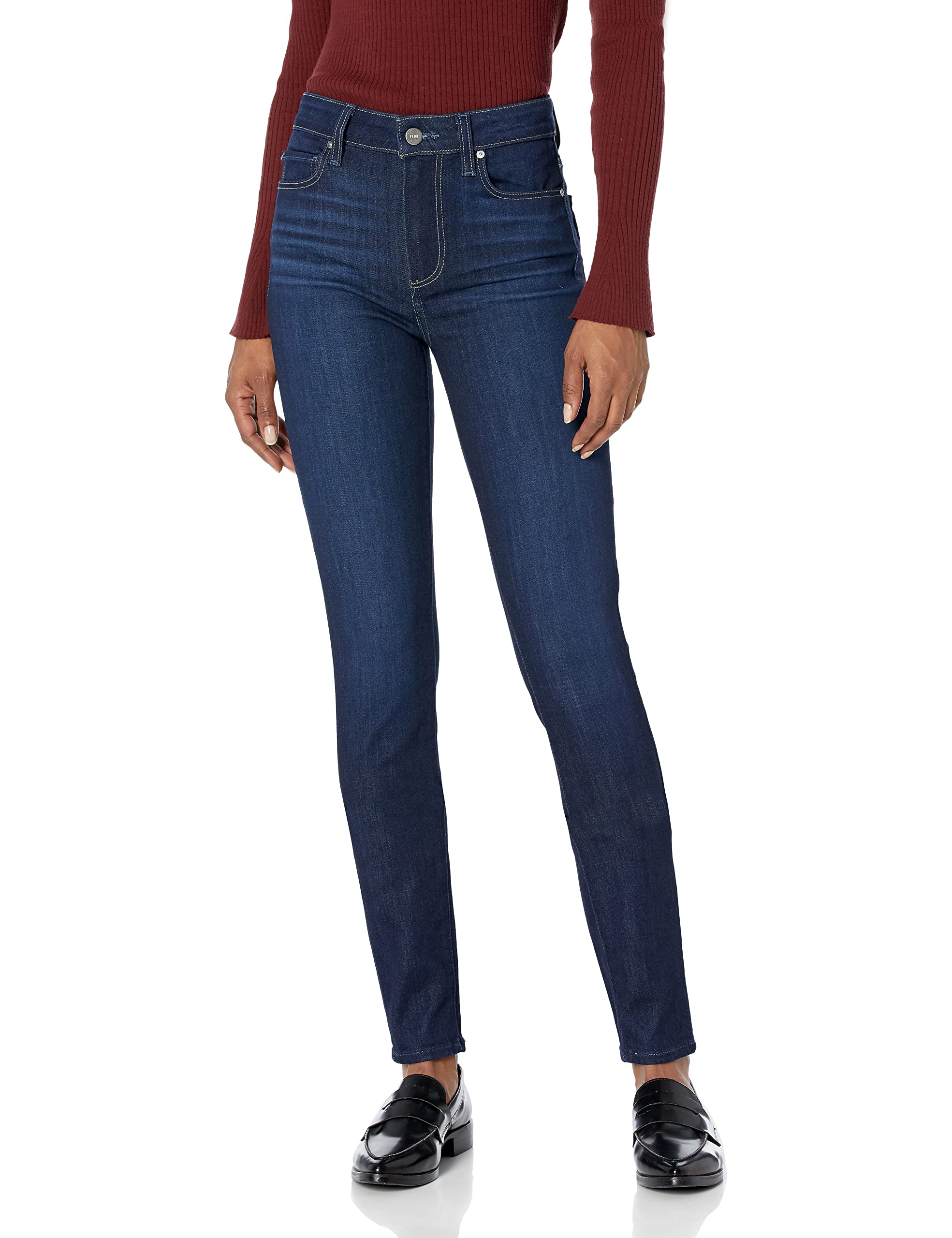 PAIGE Women's Hoxton Ultra Skinny High Rise Cropped Jeans - Stretch Denim Pants for Women | Perfect for Casual Wear, Office Outfits & Night Out Looks
