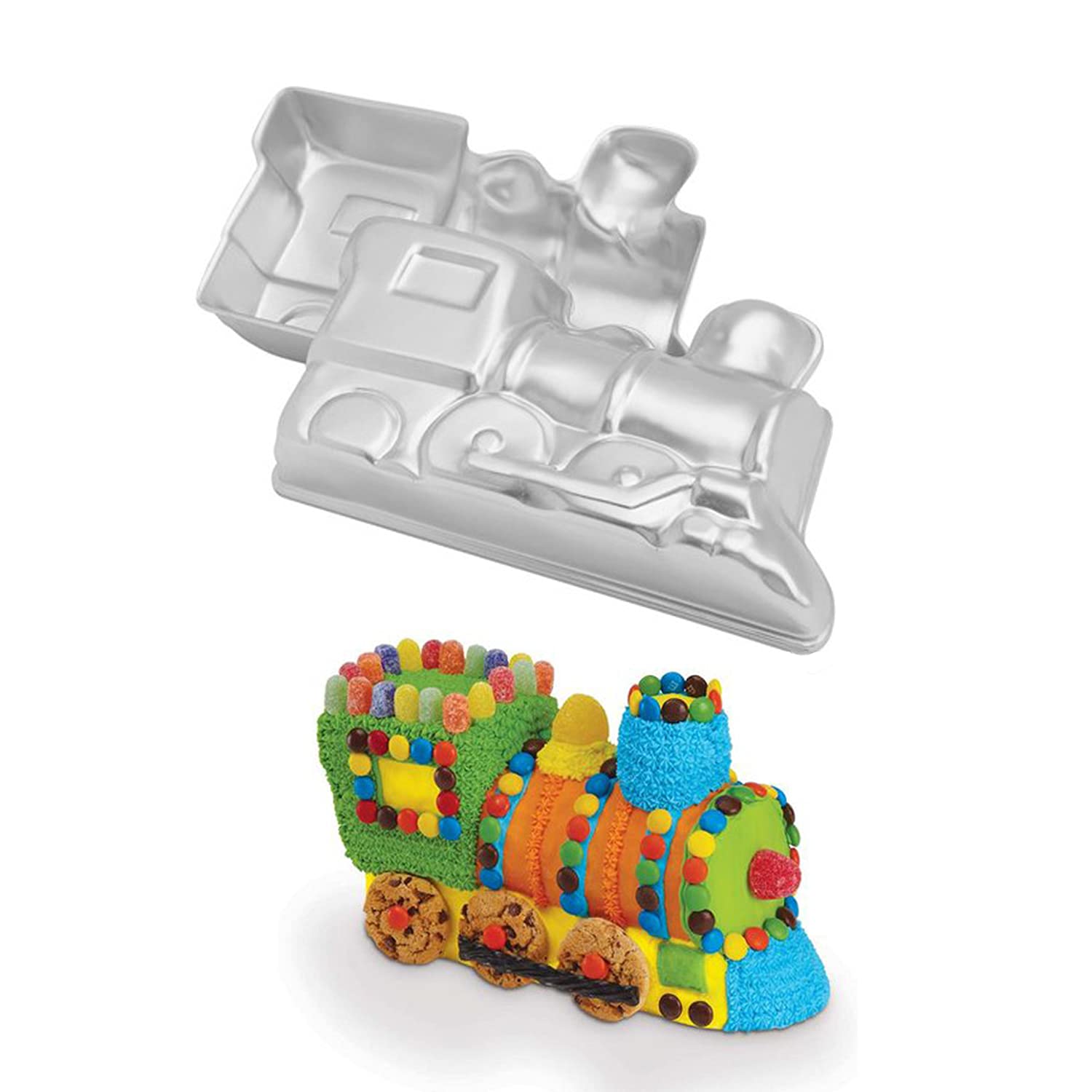 SADYFON Aluminum Train Locomotive Cake Pan - Birthday, Wedding, Anniversary Party Baking Mold | Perfect for Kids Birthday Cakes, Themed Wedding Desserts & Special Occasion Bakeware