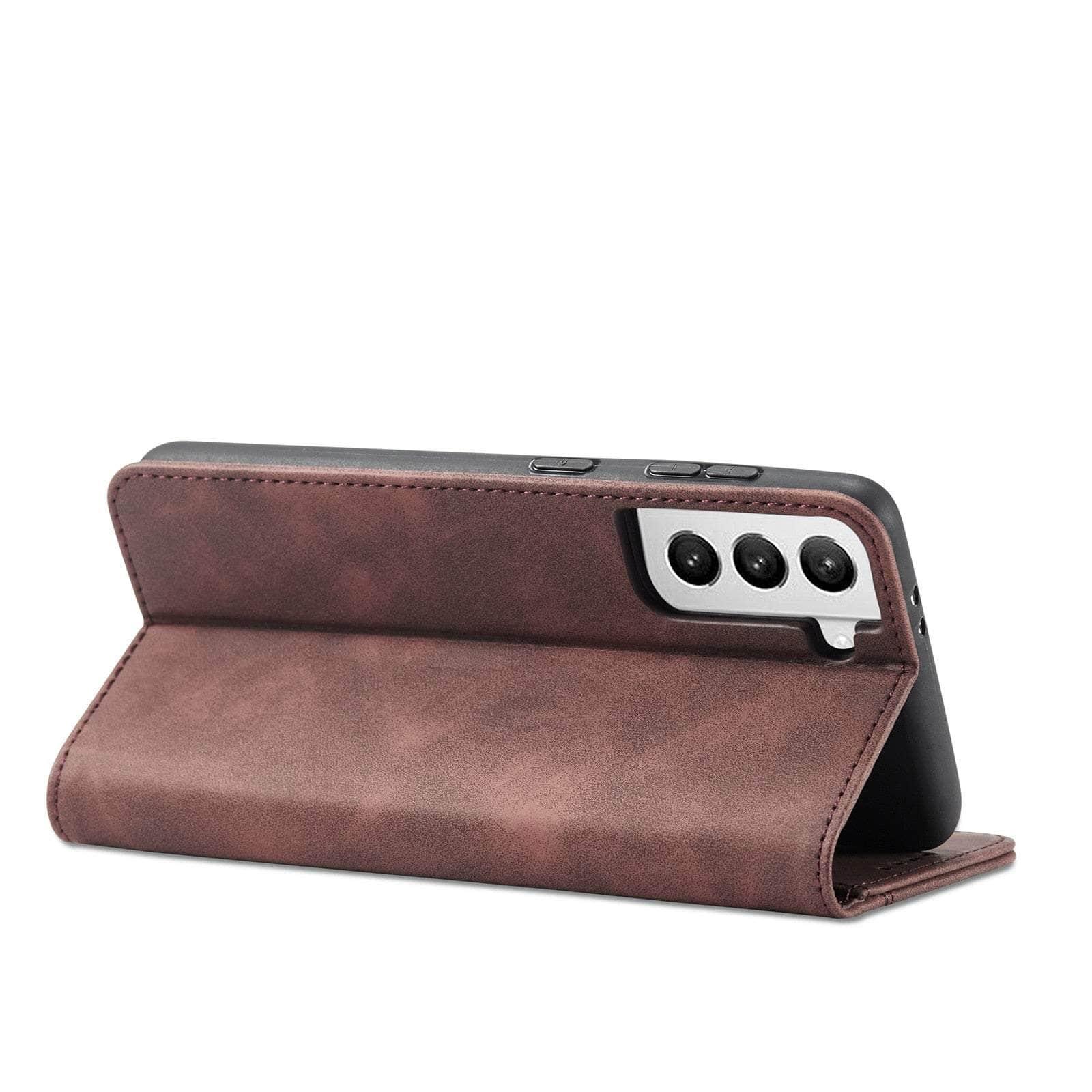 Premium Genuine Leather Wallet Case for Samsung Galaxy S22 - Slim Flip Cover with Card Slots & RFID Protection | Perfect for Business, Travel & Everyday Use