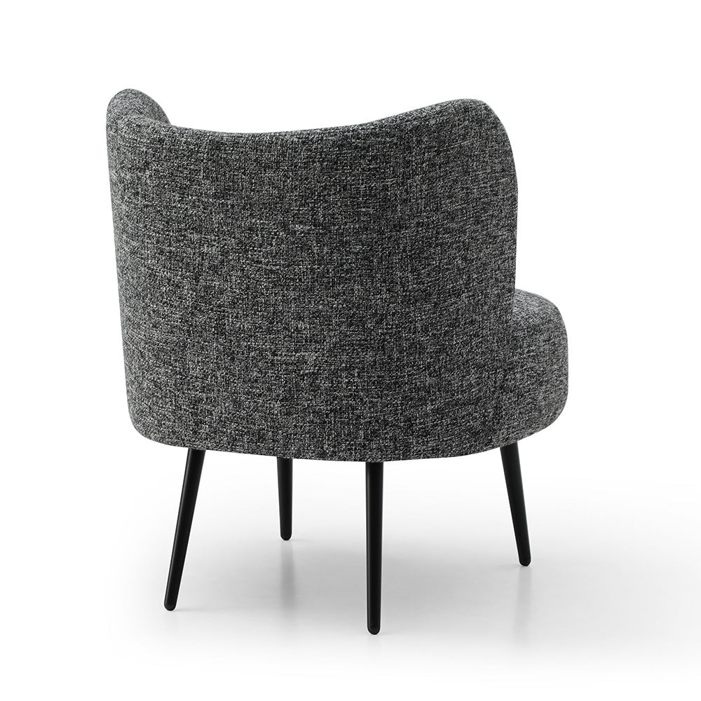 Modern SASHA Lounge Chair in Black - Stylish & Comfortable Accent Chair for Living Room, Bedroom, or Office