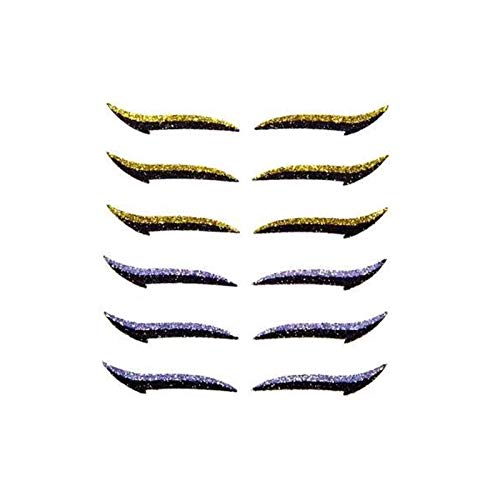 6 Pairs Reusable Eyeliner Stickers for Perfect Winged Eyeliner - Easy to Apply Makeup Guide Stickers (Style A3) | Ideal for Beginners, Professional Makeup Artists & Daily Beauty Routine