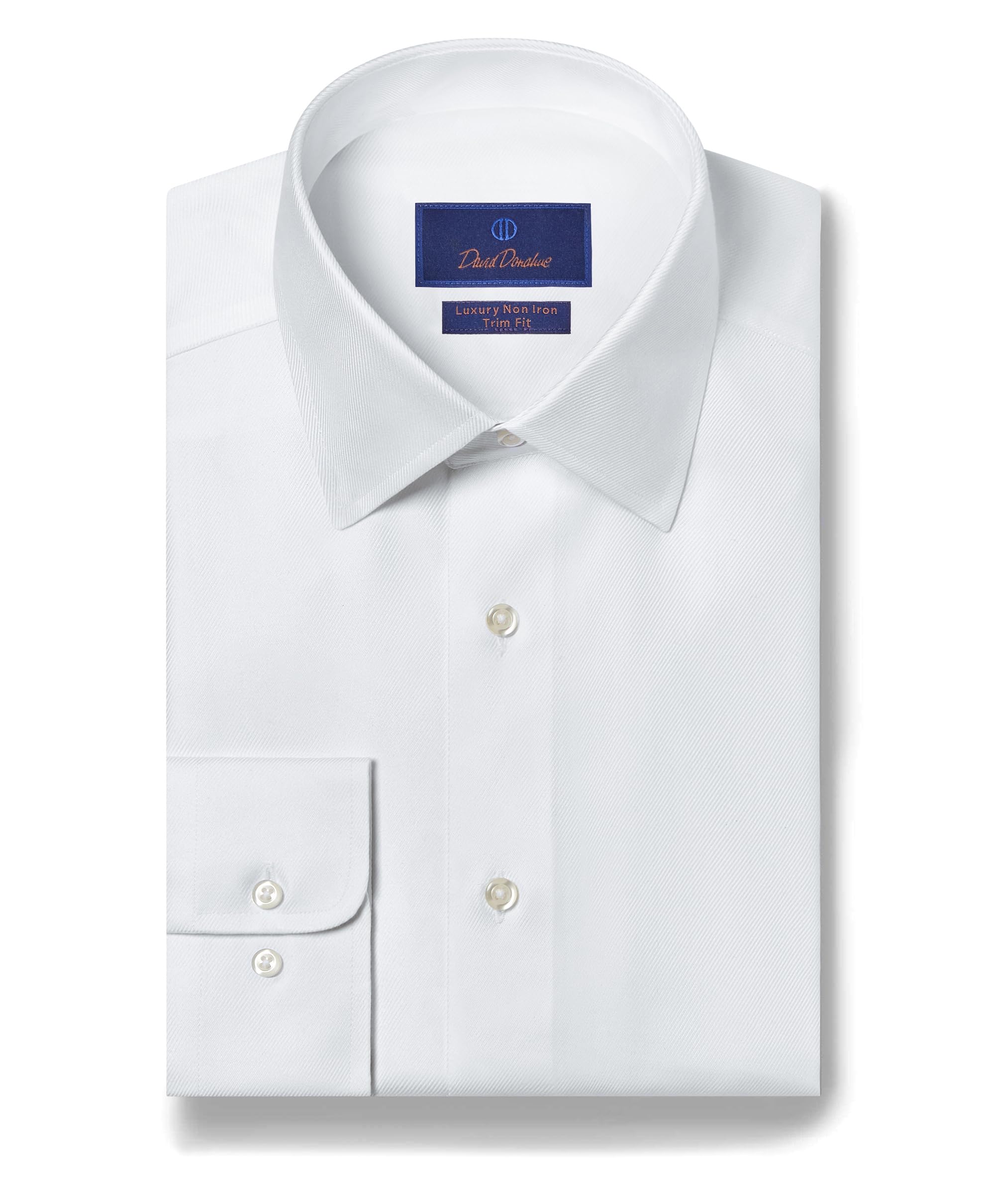 Premium Men's Slim Fit 100% Cotton Non-Iron Dress Shirt - White, Size 17.5 Neck x 32-33 Sleeve | Wrinkle-Free Business & Formal Wear for Office, Interviews & Special Occasions