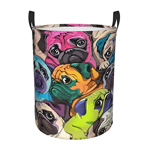 Colorful Pug Dogs