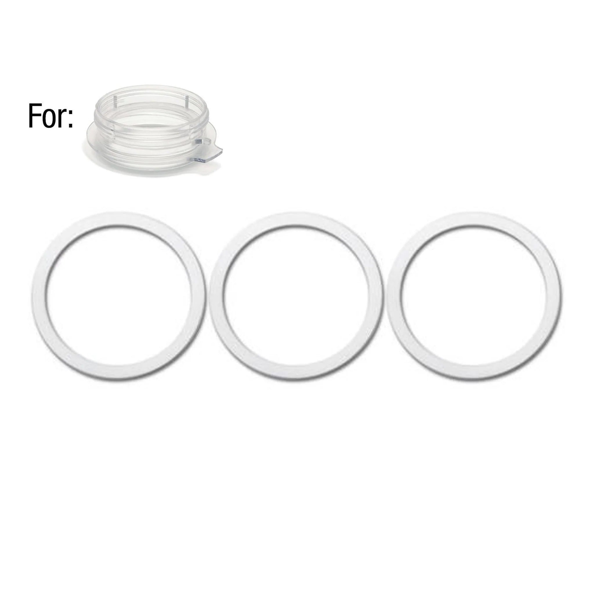 Personal Blender Mason Jar Attachment O-Ring (3 Pack) - Replacement Seals for Smoothie Blenders, Food Processors & Mixing Jars - Perfect for Kitchen, Gym & On-the-Go Blending
