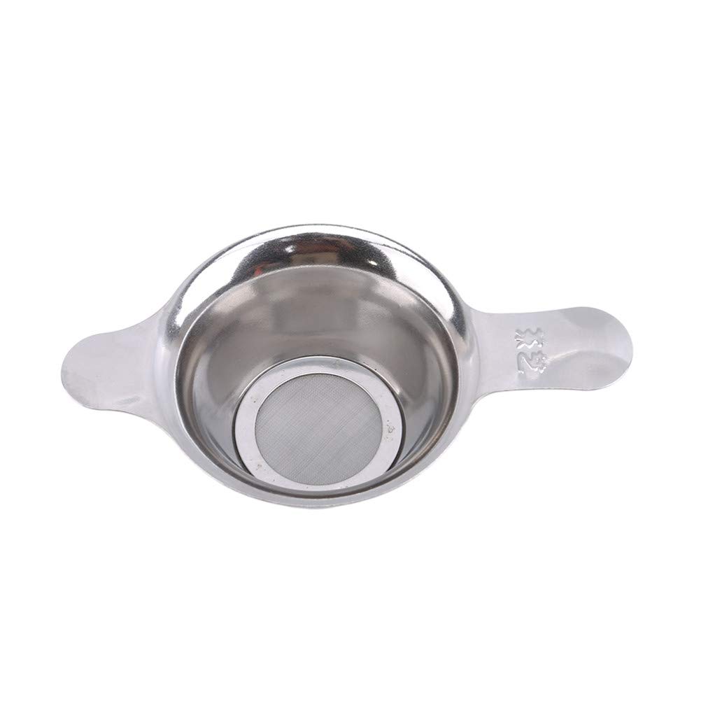 Sevenfly Premium Stainless Steel Tea & Coffee Strainer - Fine Mesh Filter with Double Handles for Loose Leaf Tea, Herbal Infusions & Cold Brew - Perfect for Home, Office & Camping Use