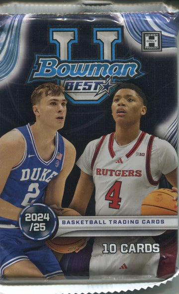 2024-2025 Bowman University Best Basketball Hobby Pack - Collectible Trading Cards for NBA Prospects | Perfect for Sports Memorabilia Collections & Fantasy Basketball Enthusiasts