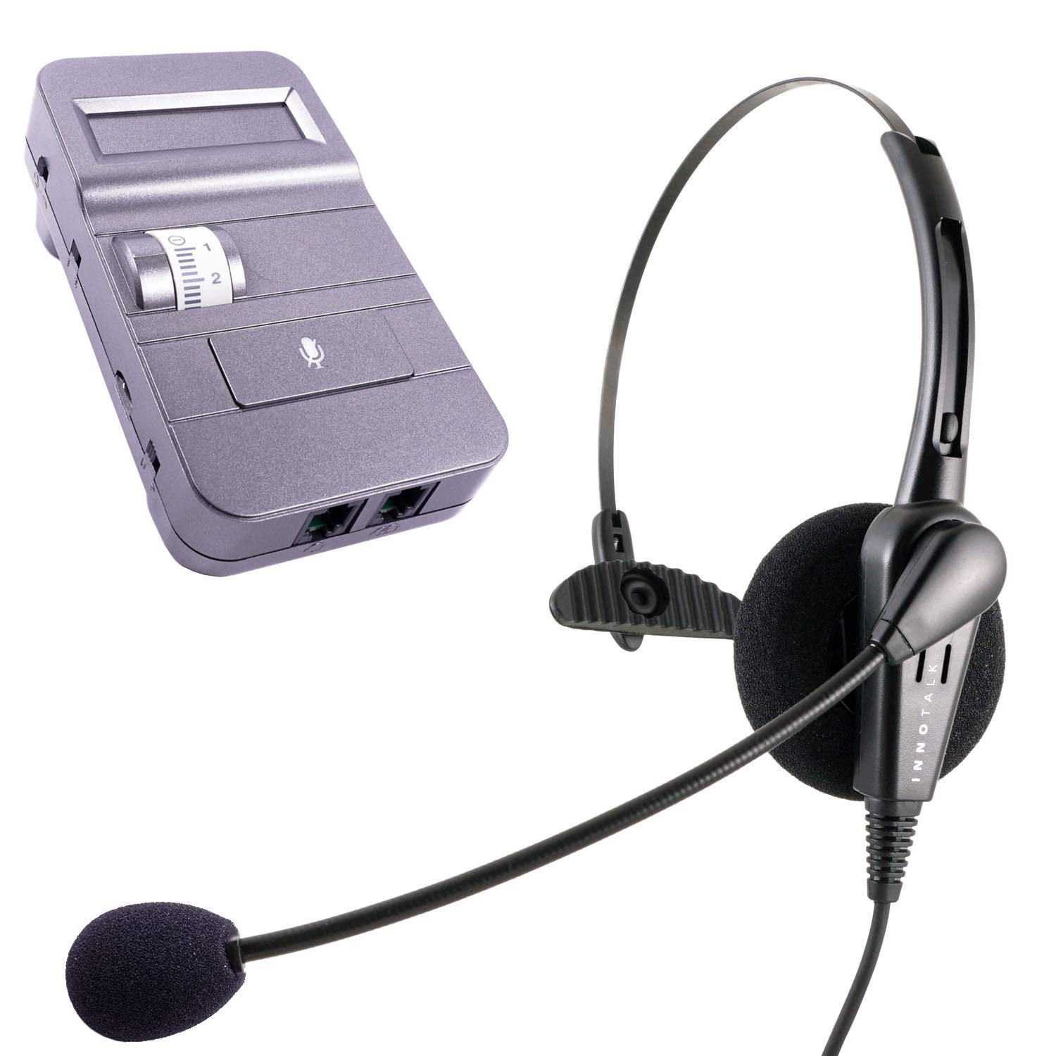 Business Grade Noise Cancelling Monaural Headset with Amplifier - Compatible with Cisco 7902G/7905G/7906G/7910G/7911G/7912G, Avaya, Toshiba & ATT Phones - Ideal for Call Centers, Office Communications & Customer Service Teams