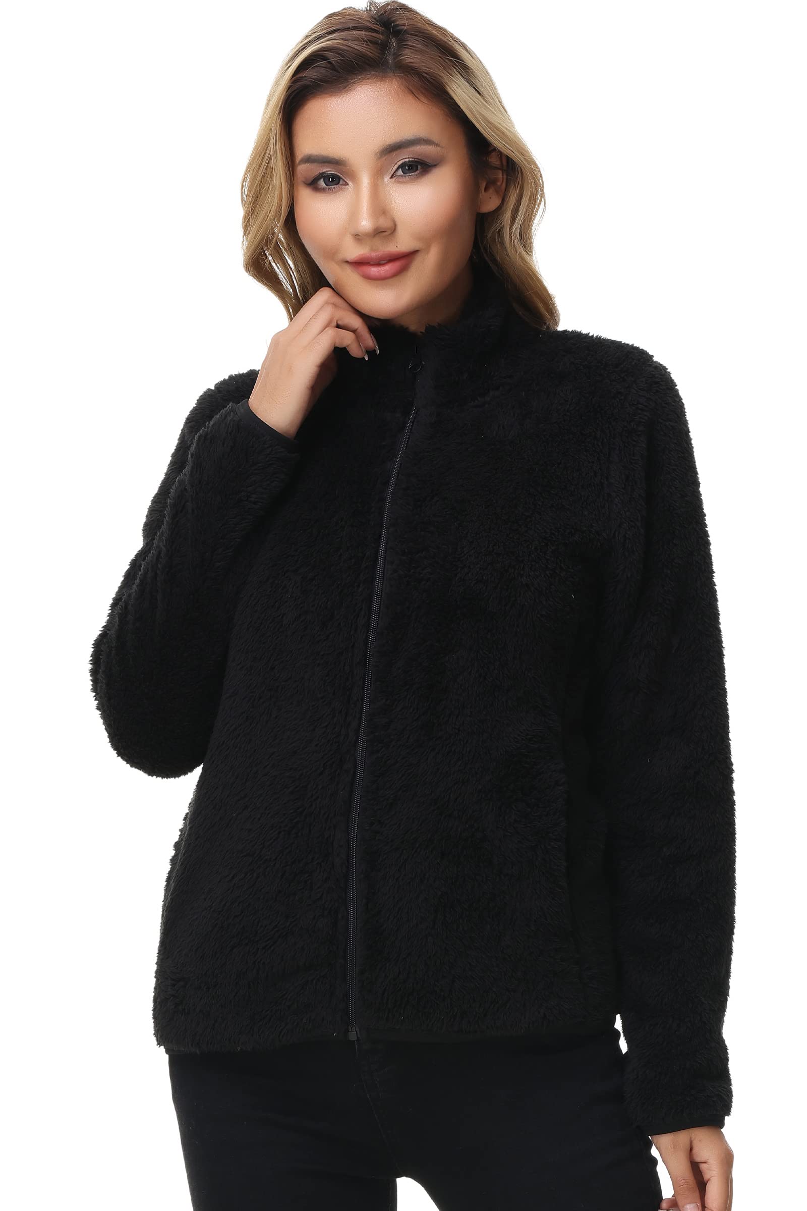 Dolcevida Women's Faux Fur Fleece Coat - Soft Fuzzy Winter Jacket with Pockets for Women | Warm Outerwear for Casual Outings, Date Nights & Cold Weather Fashion