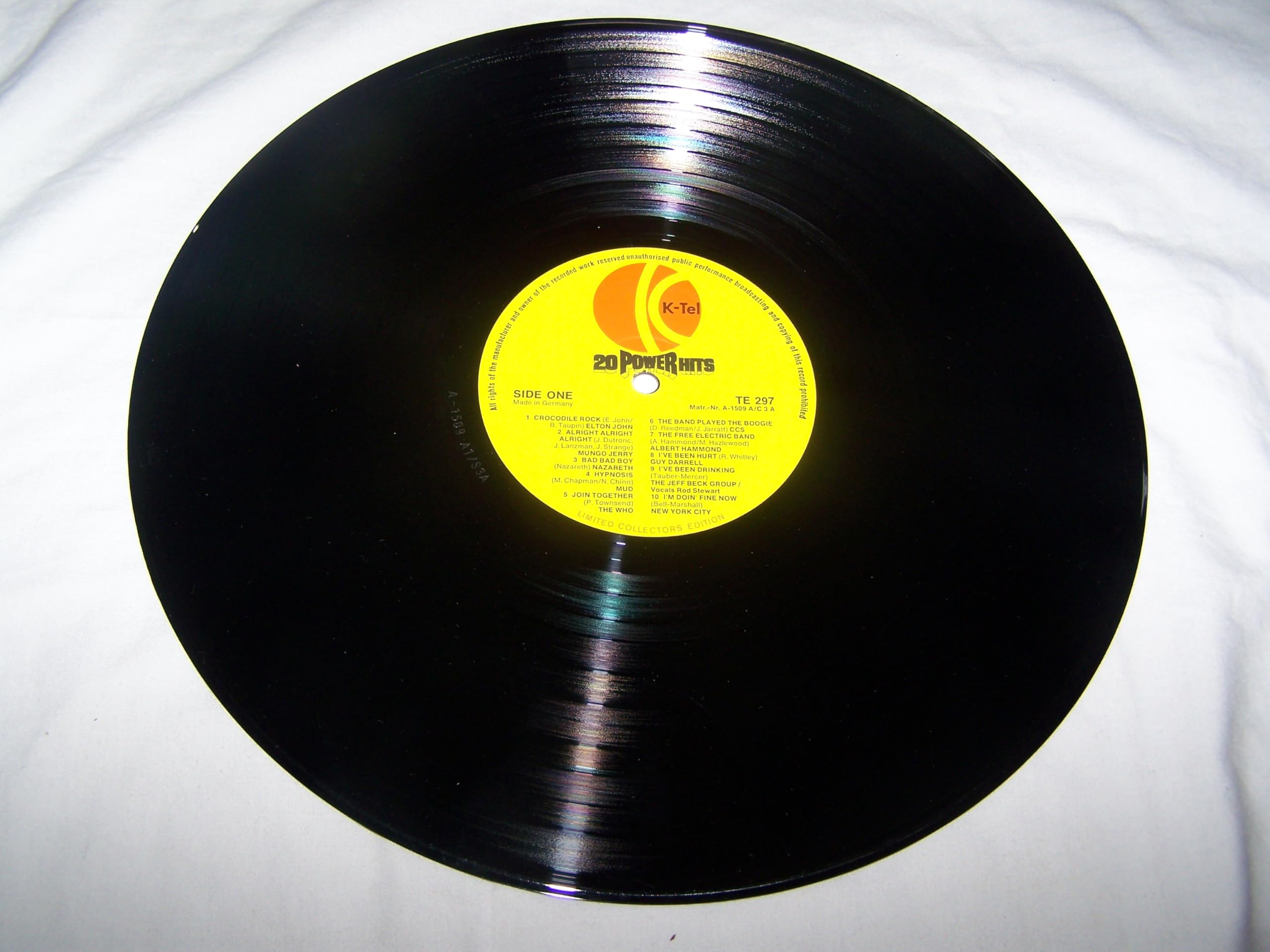 20 Power Hits - K-Tel TE 297 & TE 497 - Classic Music Compilation Album - Perfect for Parties, Workouts, and Road Trips
