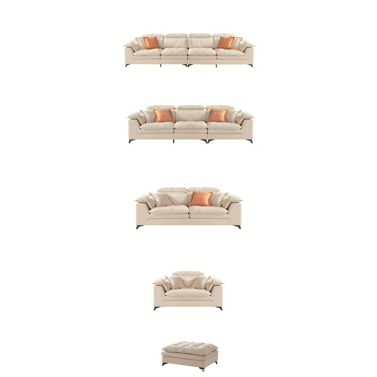L-Shaped Sectional Sofa with Chaise Lounge, Right-Hand Facing, 5-Seater - Perfect for Living Room, Family Room & Home Theater Seating